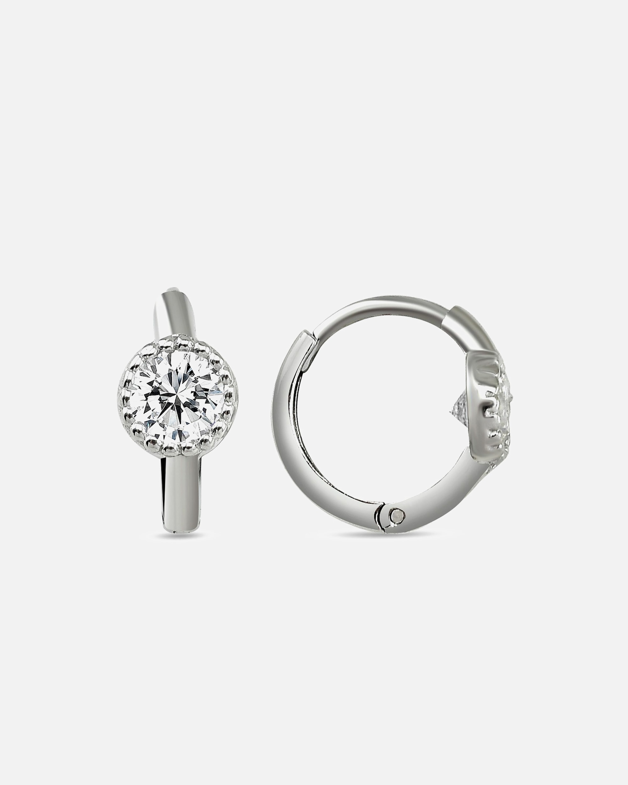 Creolen für Weiblich dKeniz Ohrringe 925/- Sterling Silber Zirkonia weiß Silber