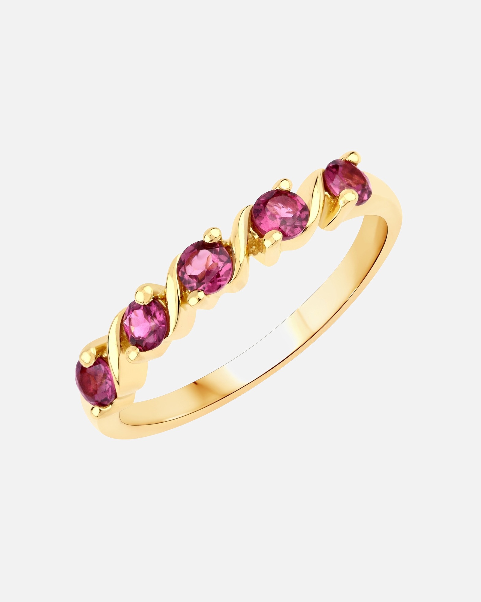 Ring für Weiblich Rafaela Donata Ring Sterling Silber Rhodolith in Gelbgold 54