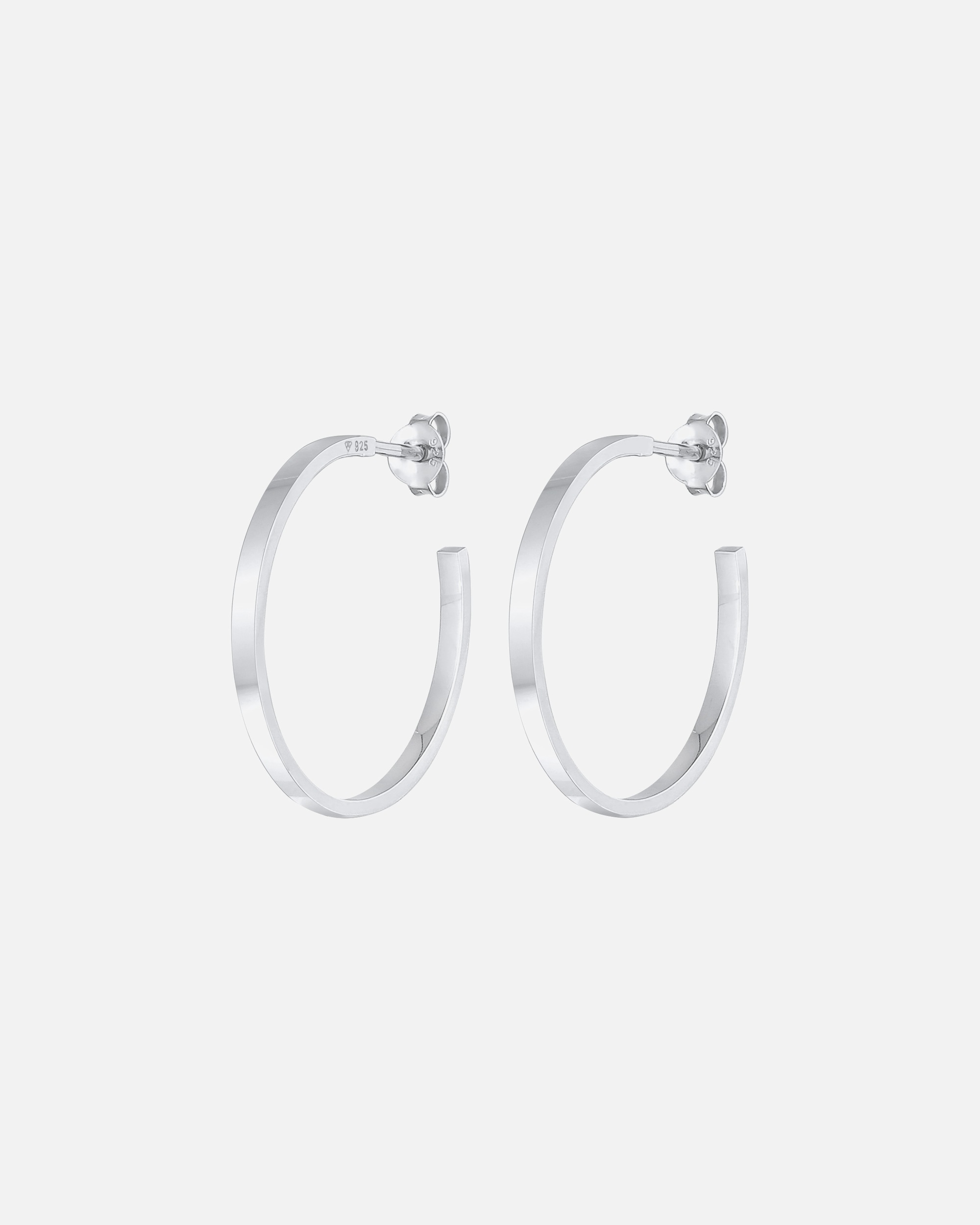 Ohrringe für Weiblich Elli Creolen Stecker Basic Schlicht 925 Silber silberfarben