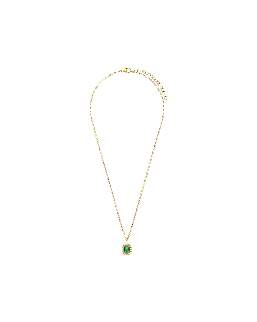 Lucardi Halskette Stahl 45 cm - Gelbgold Damen