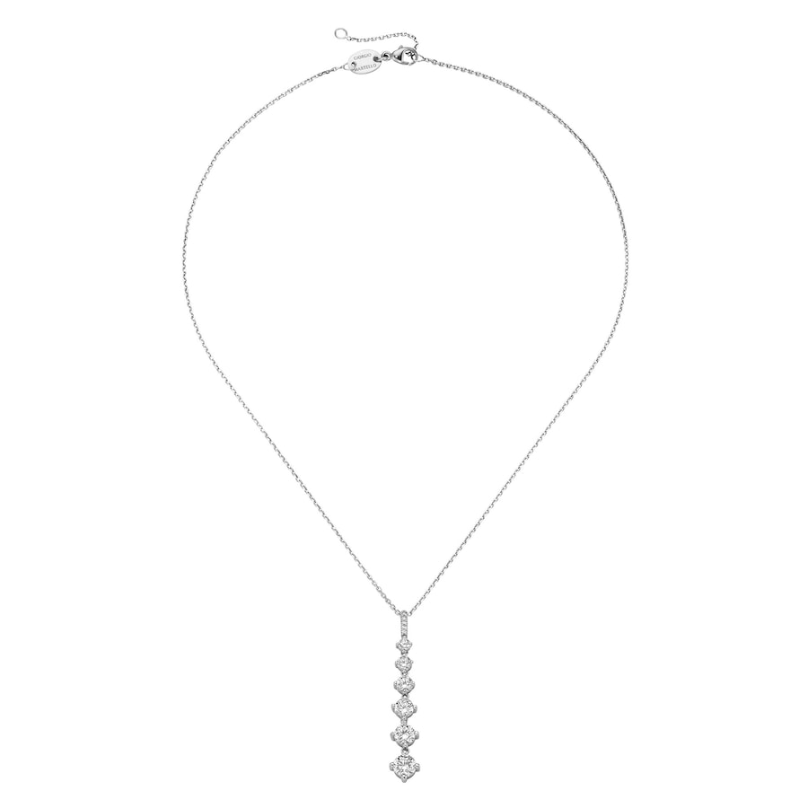 Giorgio Martello Milano Kette mit Zirkonia oder schwarzem Spinell, Silber 925/- Weiss