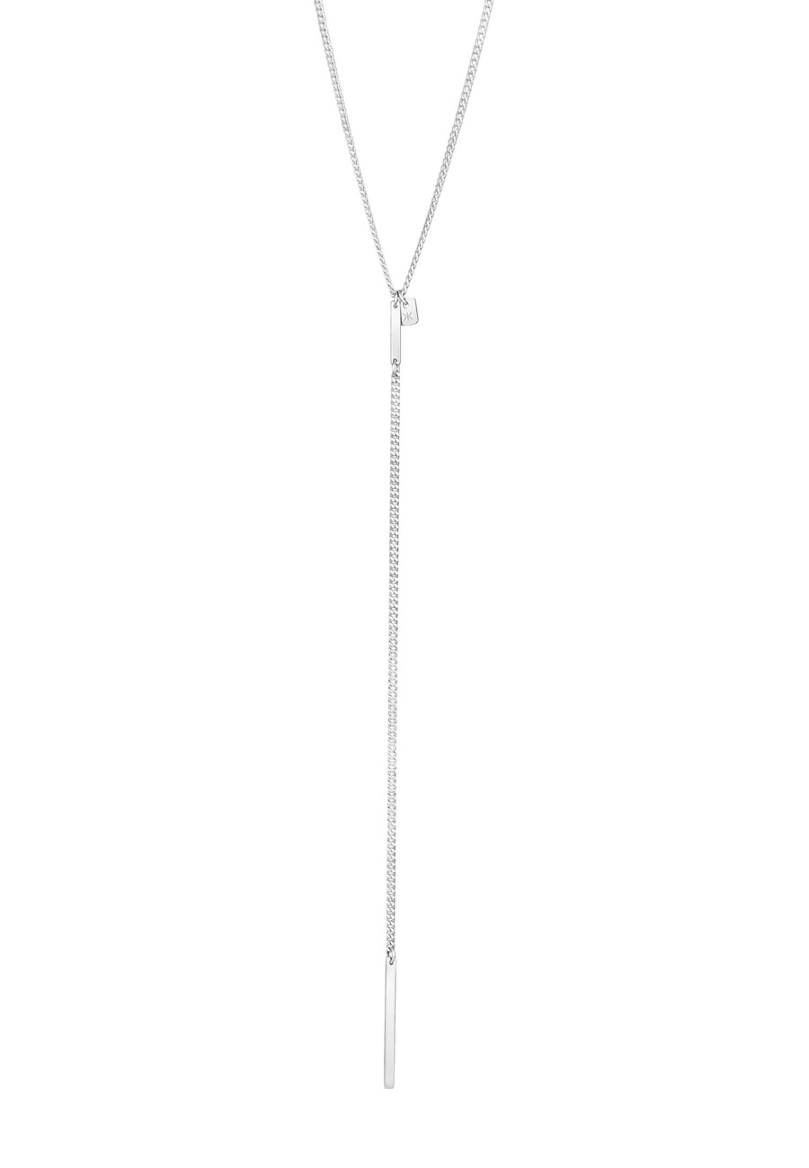 KUZZOI Modische Y-Kette mit Barren 925 Silber 70 Herren