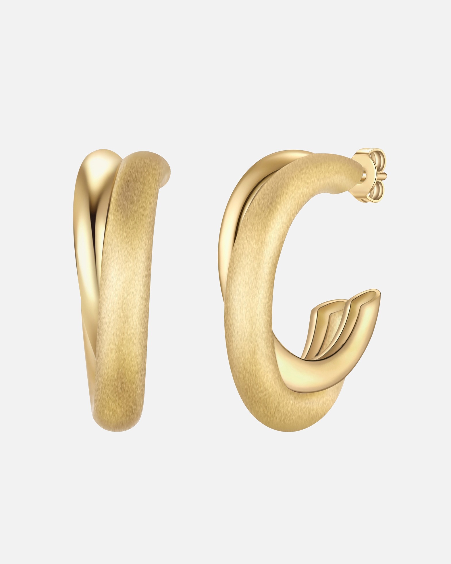 Creolen für Weiblich Yokoamii Creolen aus Messing in gelbgold 22,7 mm