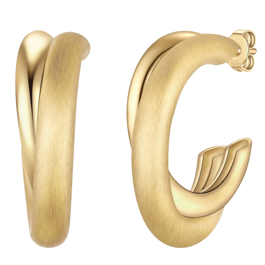 Yokoamii Creolen aus Messing in gelbgold 22,7 mm Damen