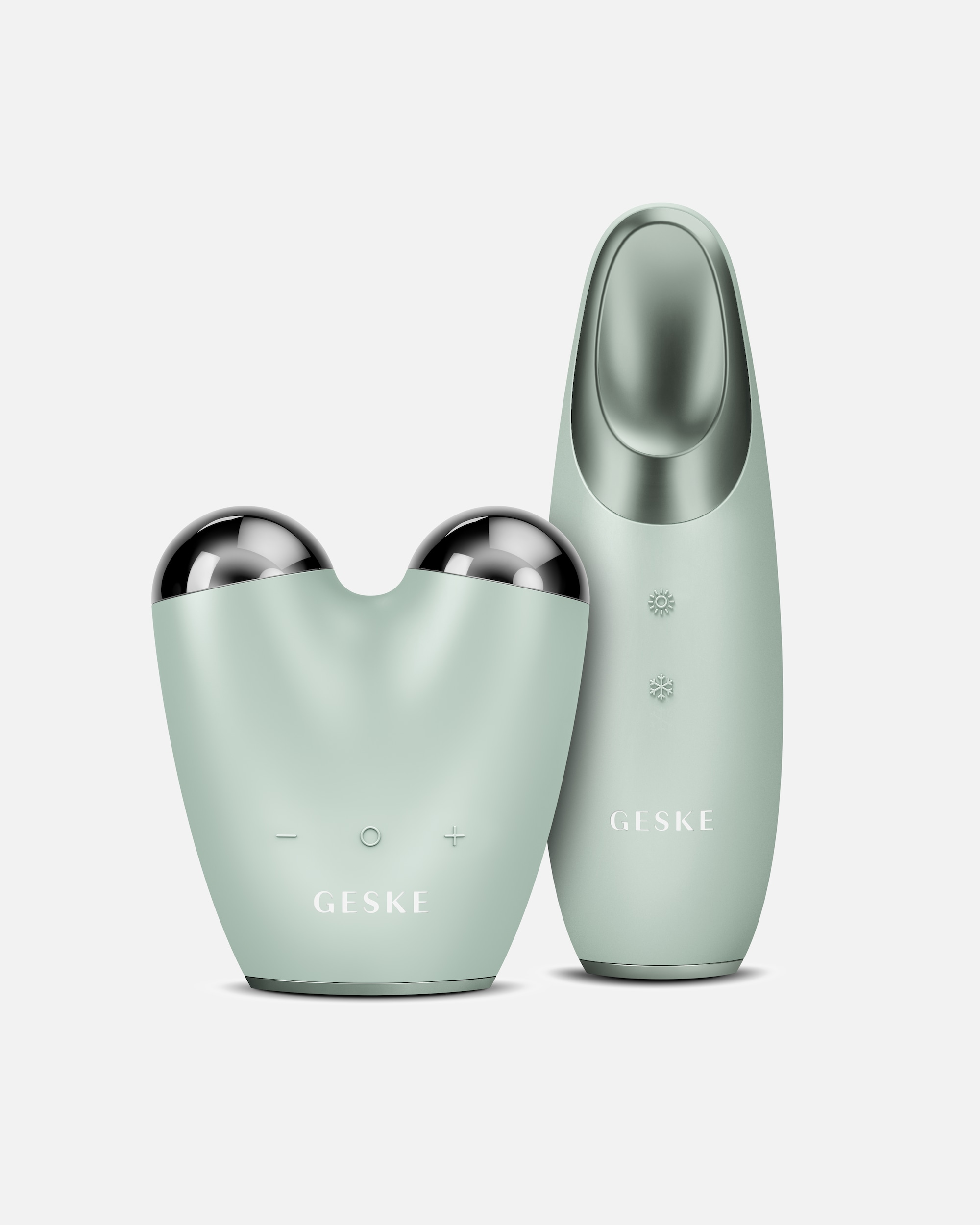 Elektrisches Gesichtsmassagegerät für Unisex GESKE MicroCurrent Face-Lifter 6 in 1 + Warm & Cool Eye-Energizer 6 in 1 Green