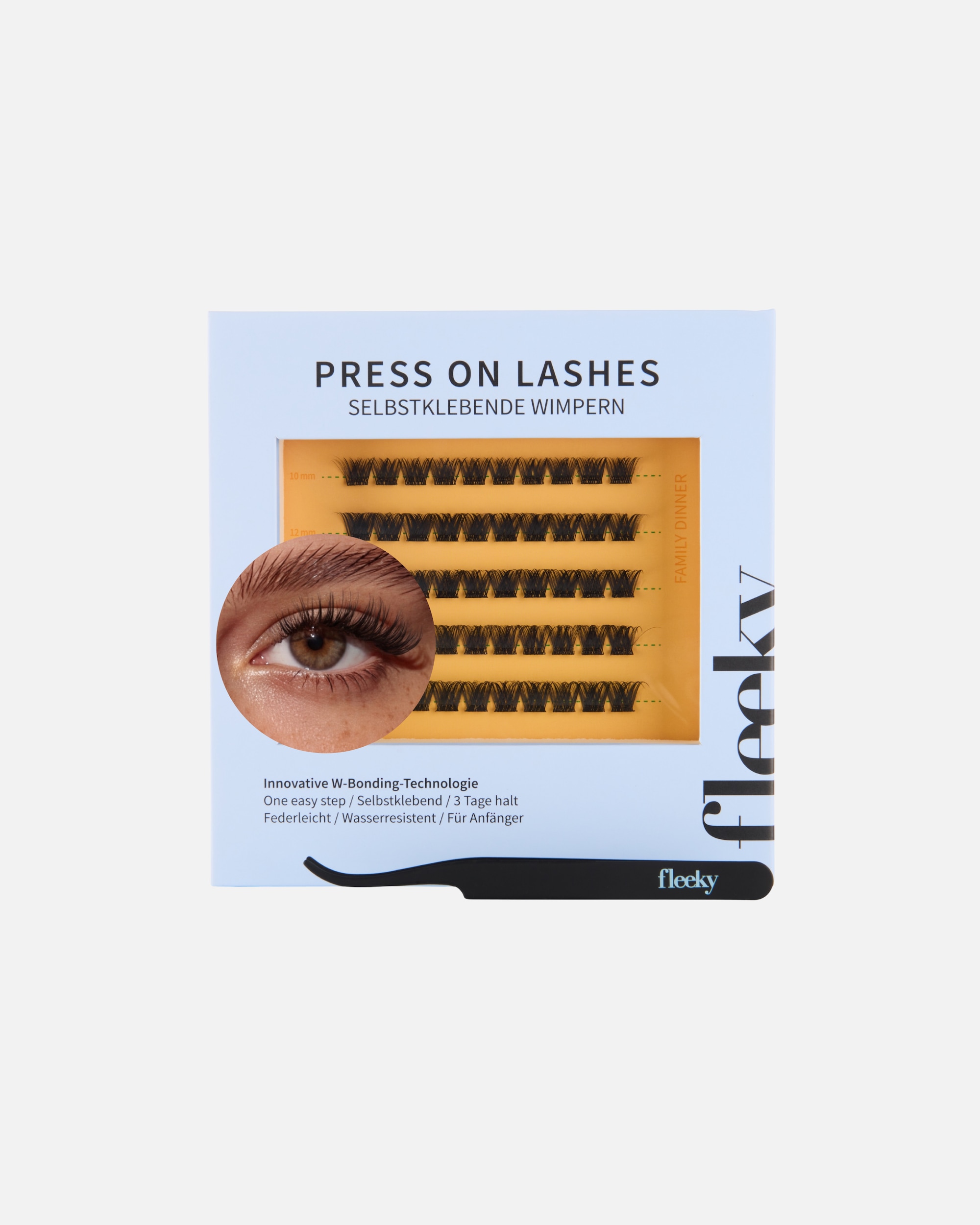 Künstliche Wimpern für Unisex Fleeky Press-On Lashes Glam – voluminöser Look Family Dinner