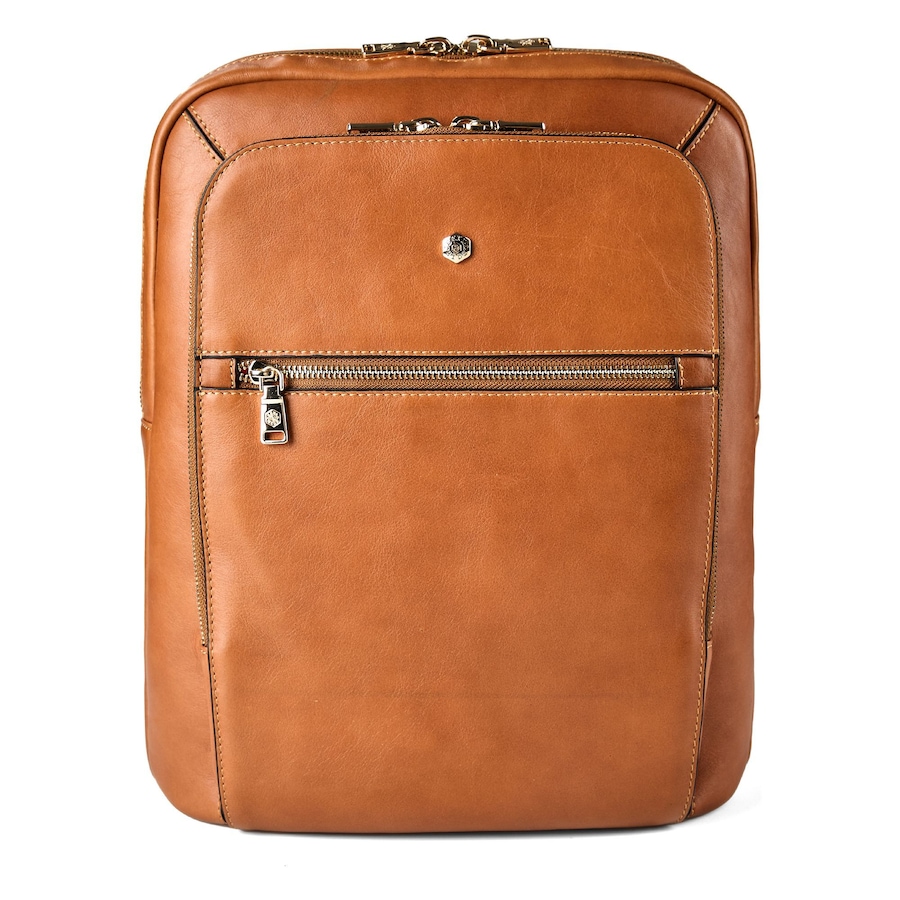 Jekyll & Hide Business-Rucksack RFID Schutz Leder 36 cm Laptopfach tan Braun Herren
