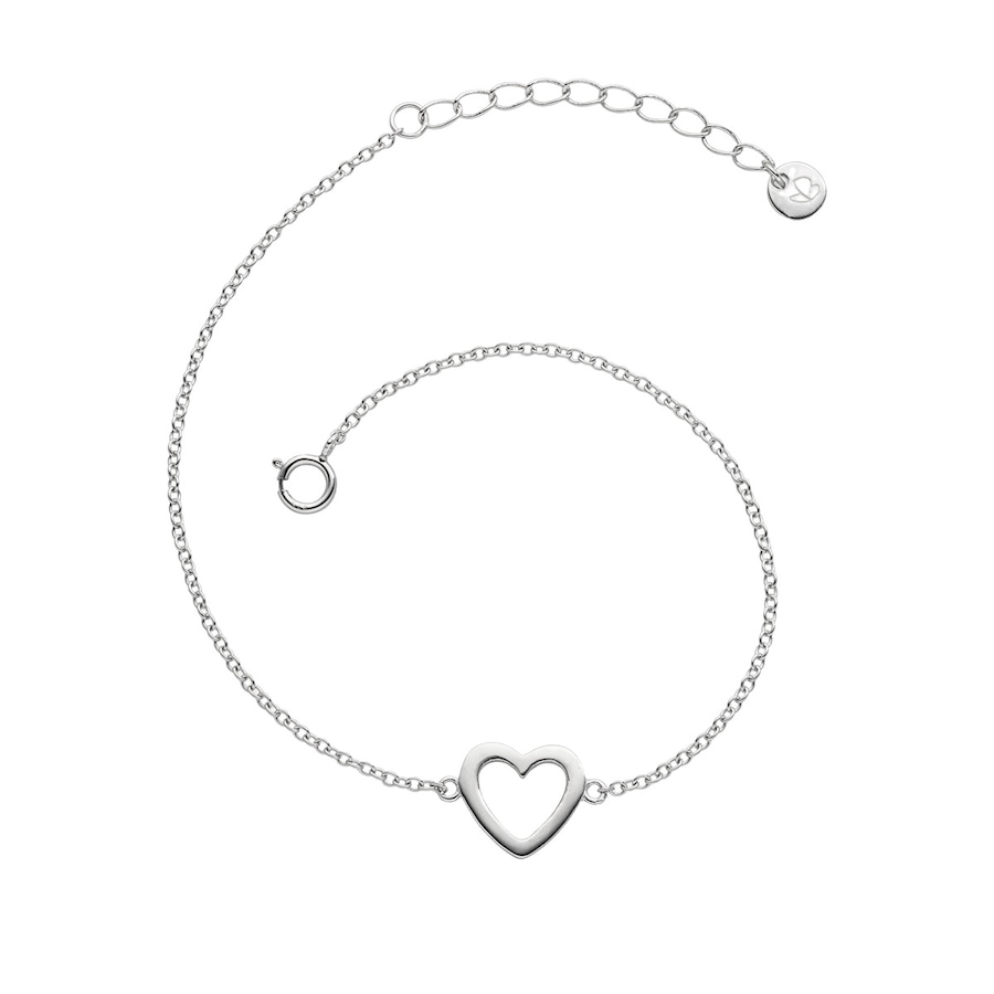 Glanzstücke München Armband Herz Sterling Silber in 17,0 cm Basislänge + 3,0 Verlängerung Damen
