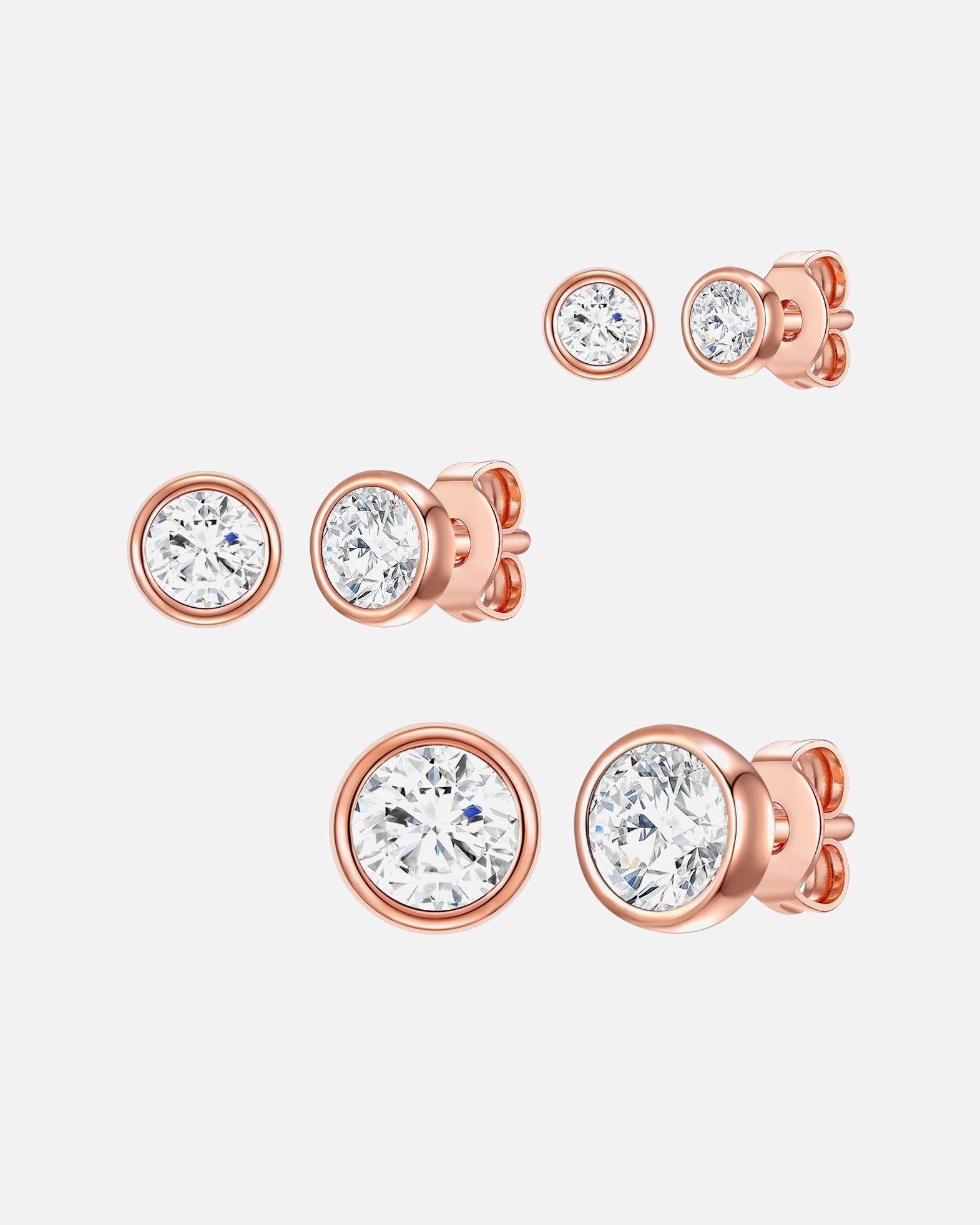 Schmuckset für Weiblich Rafaela Donata Schmuckset Sterling Silber verziert mit Kristallen von Swarovski® in Silber 4,1 - 6,6 mm