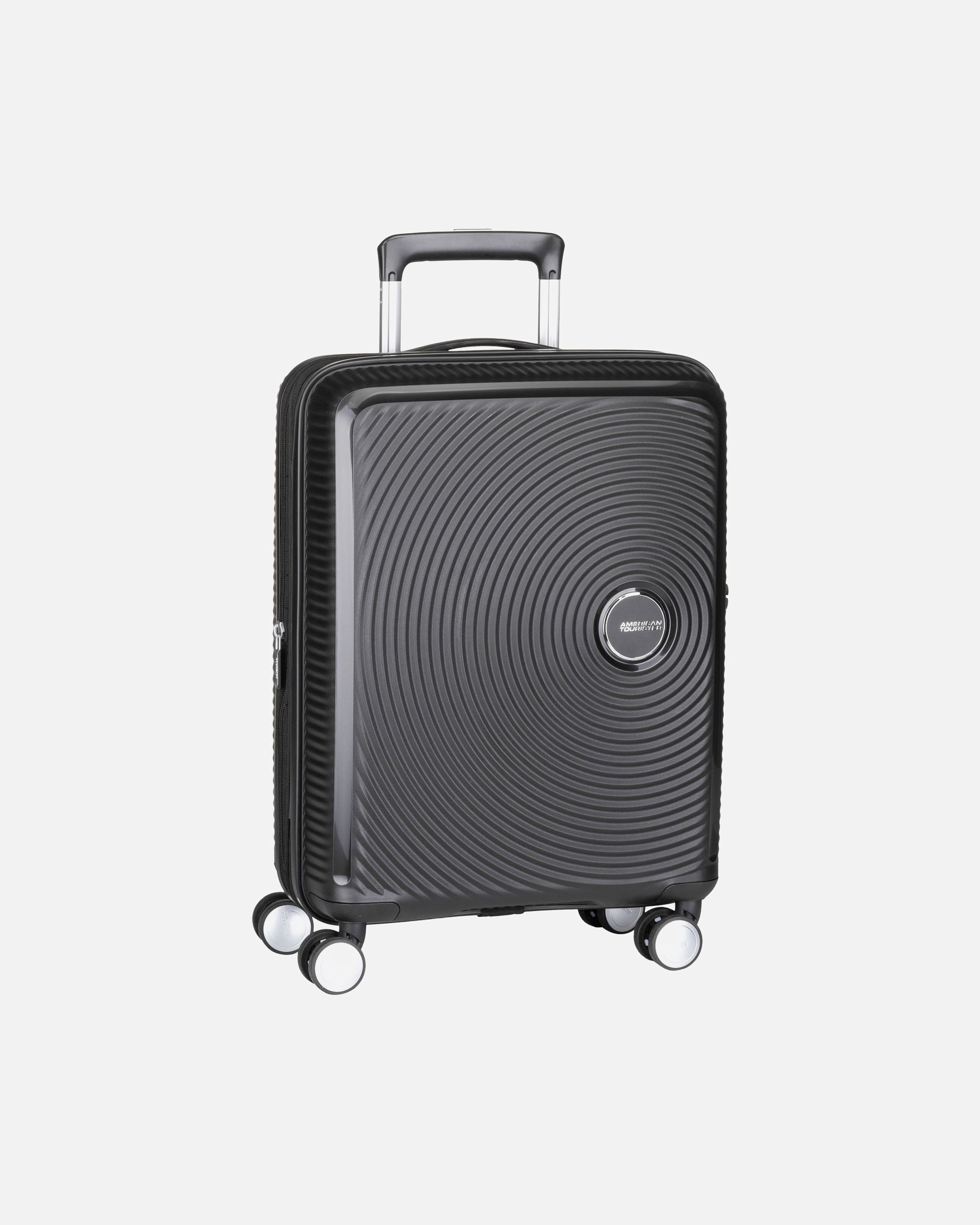 Handgepäckkoffer für Männlich American Tourister Soundbox 4-Rollen Kabinentrolley 55 cm Bass Black