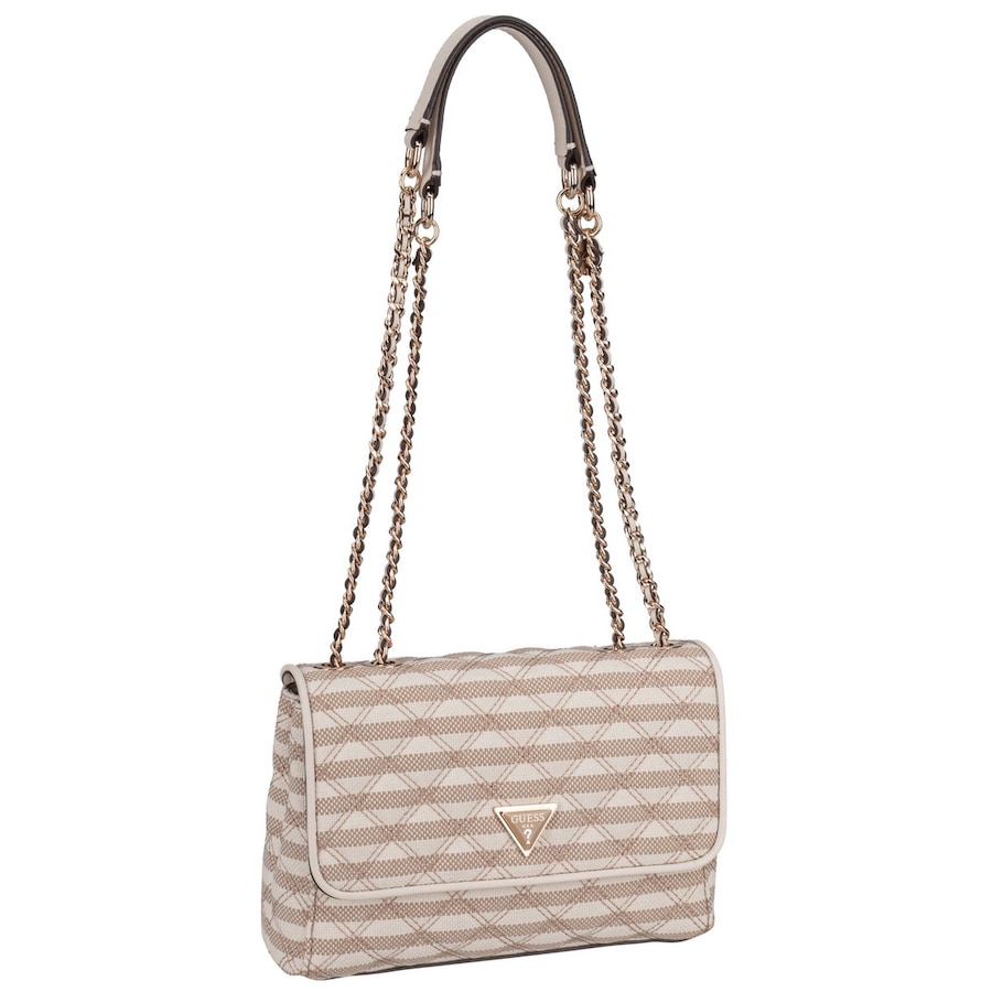 Guess Bodybag Giully II 2 Comp Conv Flap Taupe Multi Grau Damen