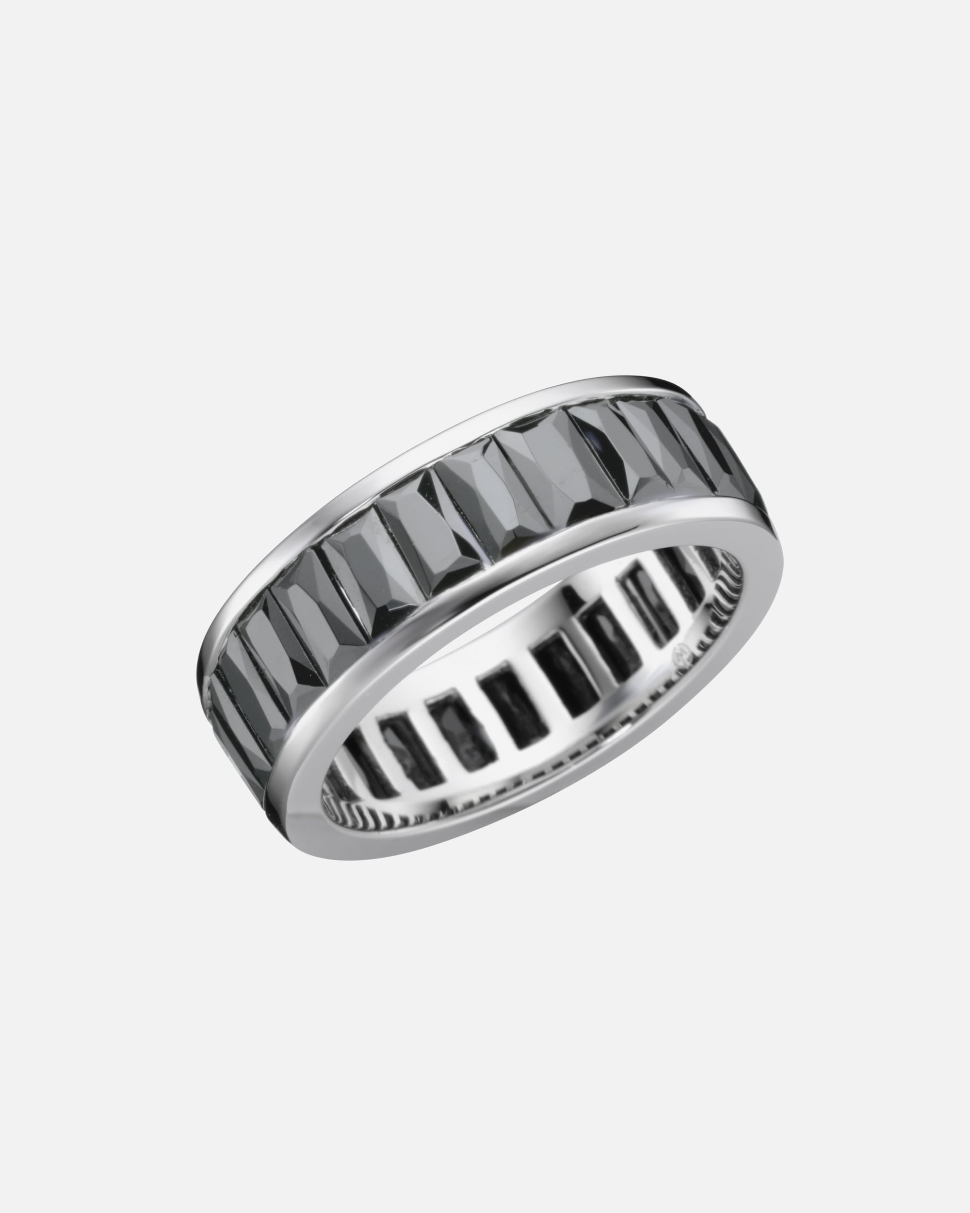 Ring für Weiblich Giorgio Martello Milano Ring mit schwarzen Zirkonia, Silber 925 58