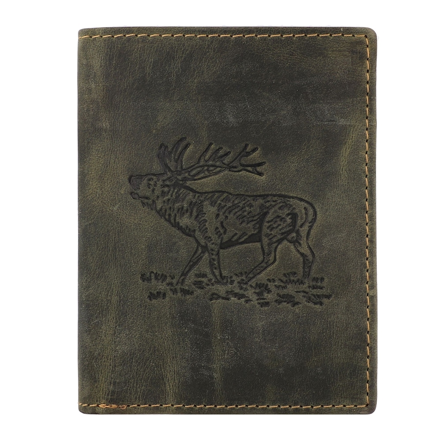 Greenburry Vintage Herrengeldbörse stag Grün Herren