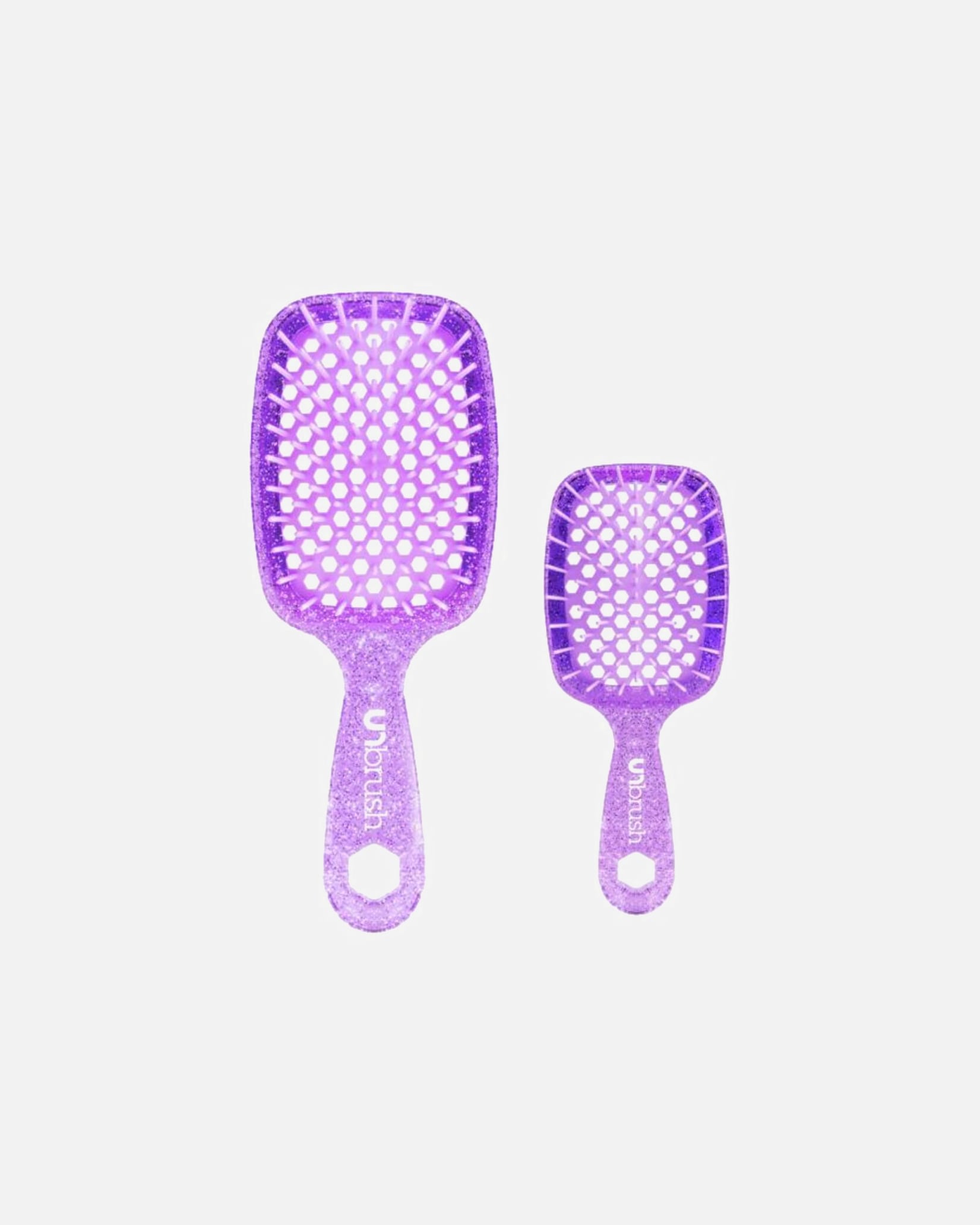 Flach-/Paddelbürste für Unisex UNbrush Glitter Duo Set Amethyst Lavender
