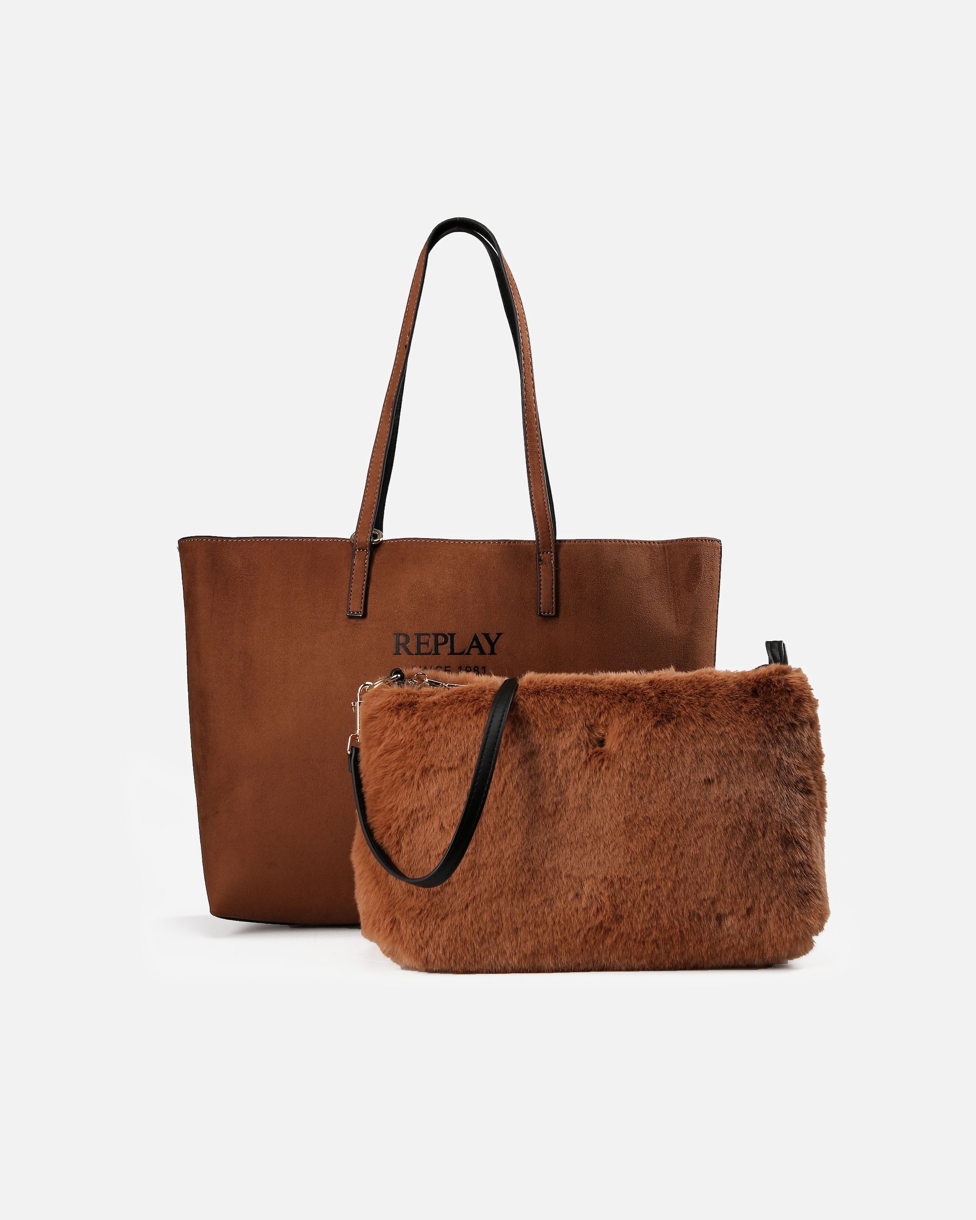 Clutch für Weiblich Replay Shopper cambridge brown-black