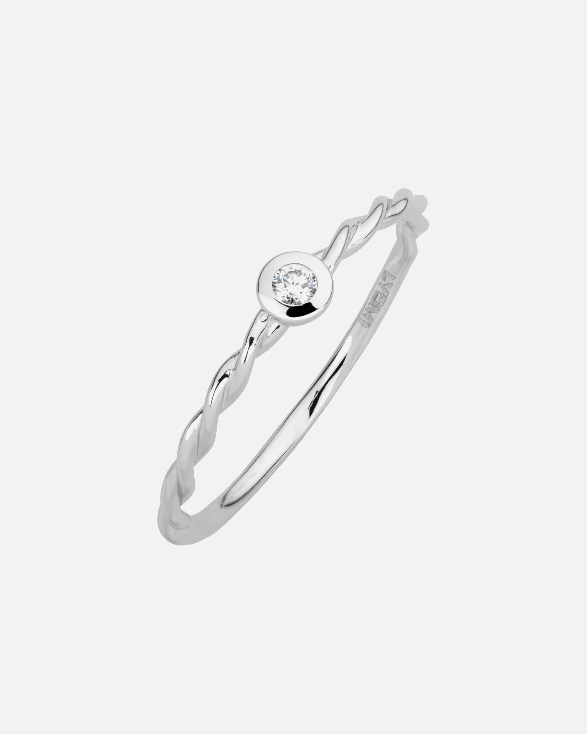 Ring für Weiblich Lyomi Default Brand Line Ring 585/- Gold Diamant Lab Grown weiß 0,04ct. 054 (17,2)