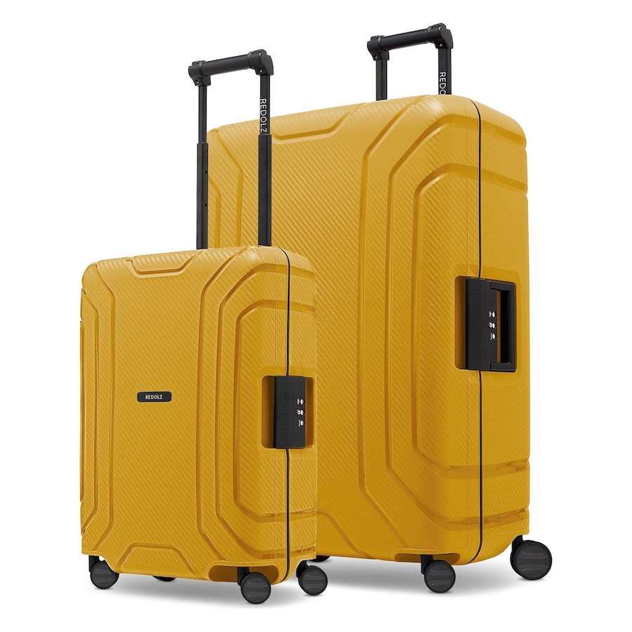 Redolz Essentials 15 4-Rollen Kofferset 2 tlg. mit Dreipunktverschluss dark yellow Gelb Herren