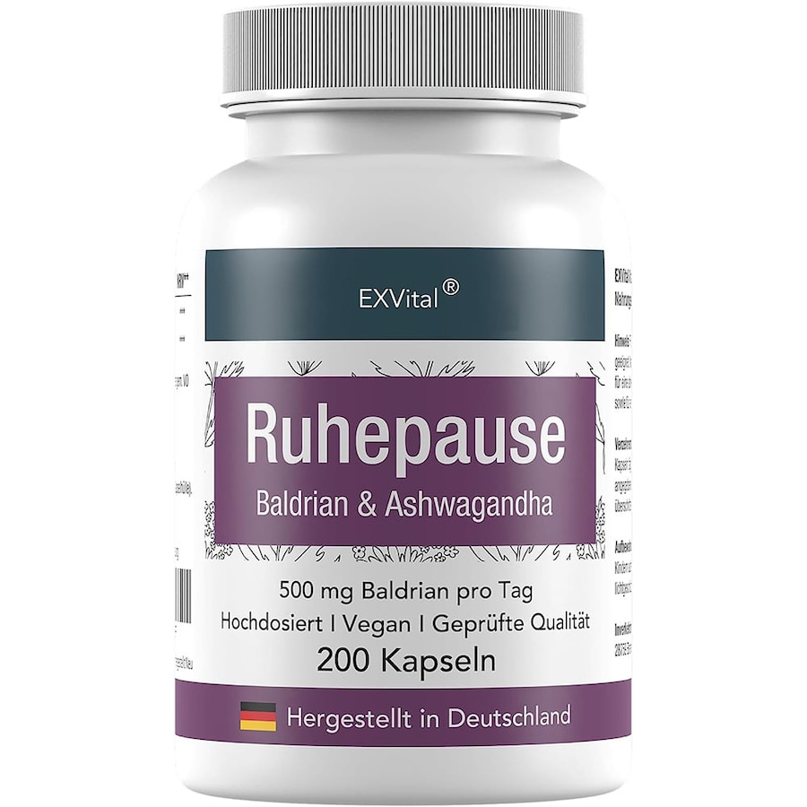 EXVital Ruhepause Kapseln, mit Baldrian & Ashwagandha 144 g