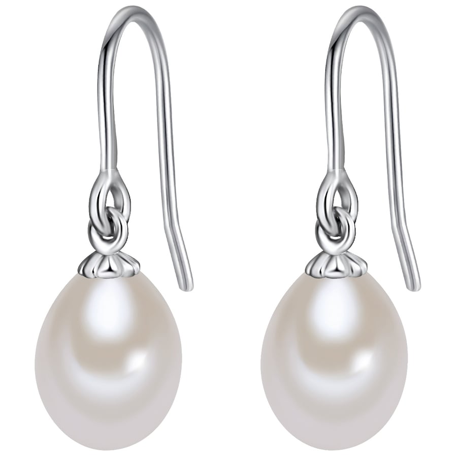 Lulu & Jane Perlen-Ohrhänger Sterling Silber Süßwasser-Zuchtperle in 24,6 mm Damen