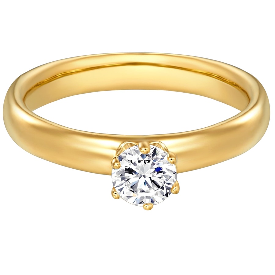 Trilani Ring aus Sterling Silber in gelbgold mit Zirkonia 58 Damen