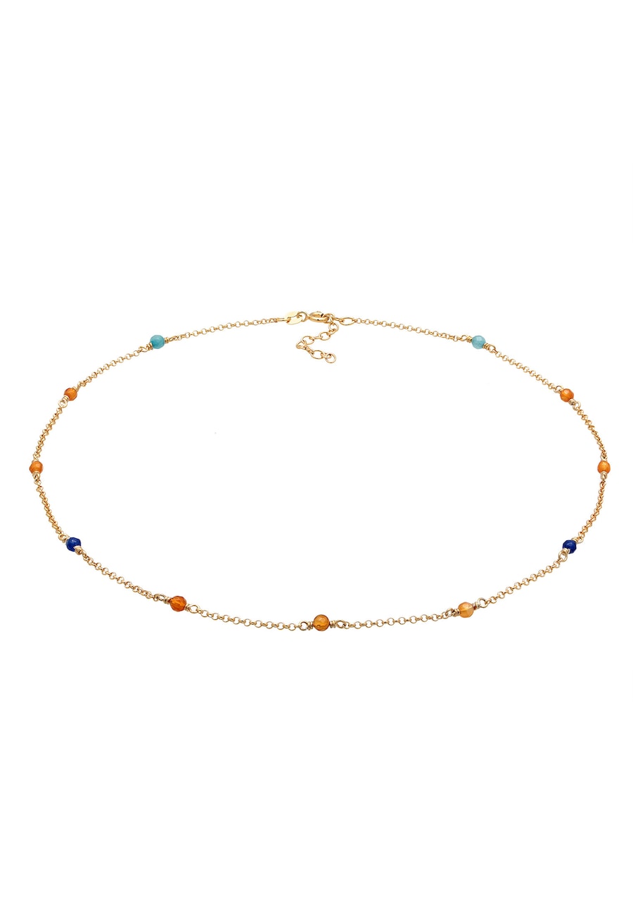 Elli Achat Perlen Multicolour 925 Silber 38 Damen