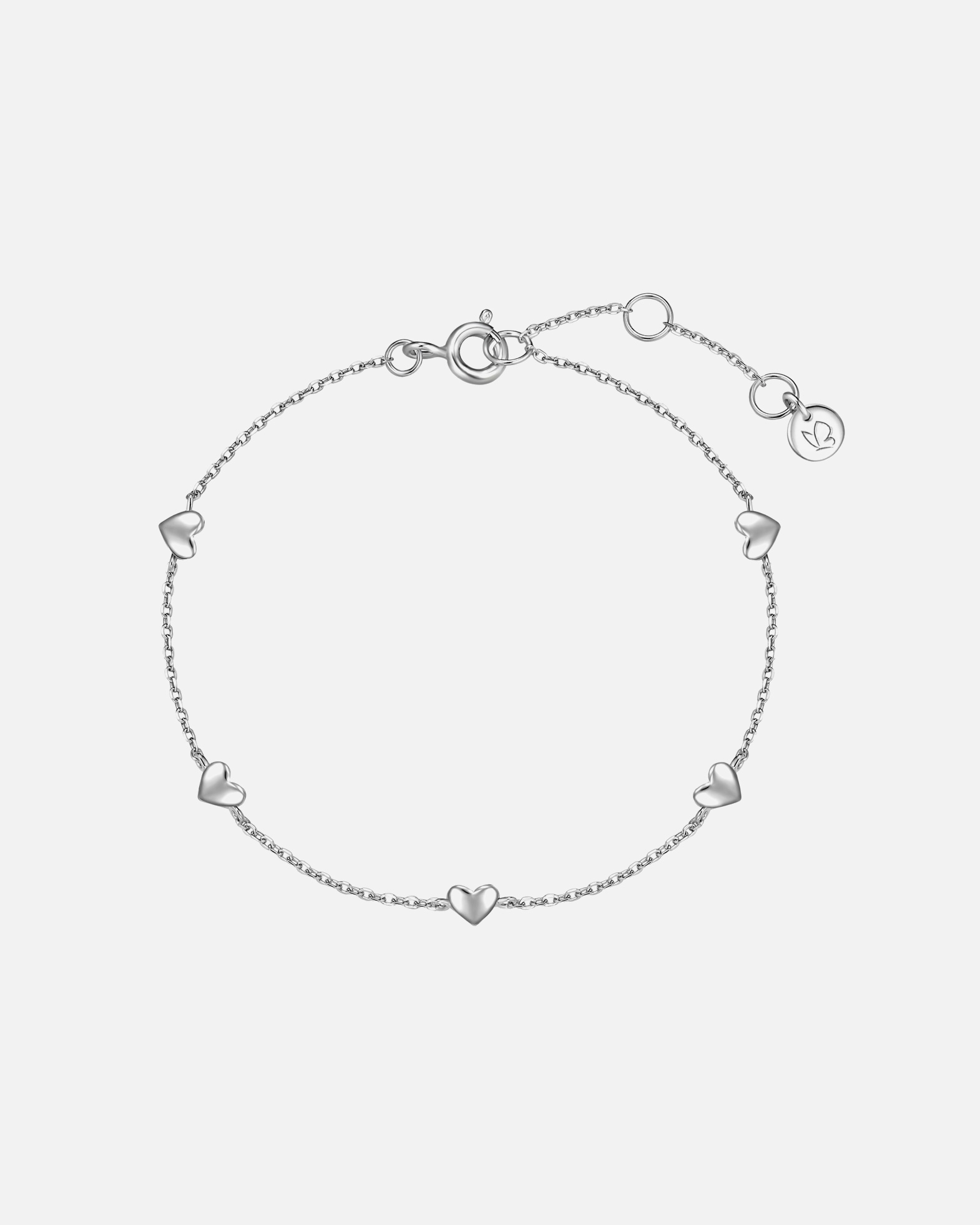 Armband für Weiblich Glanzstücke München Armband Herz aus Sterling Silber in silber 15,0 cm Basislänge + 3,0 cm Verlängerung