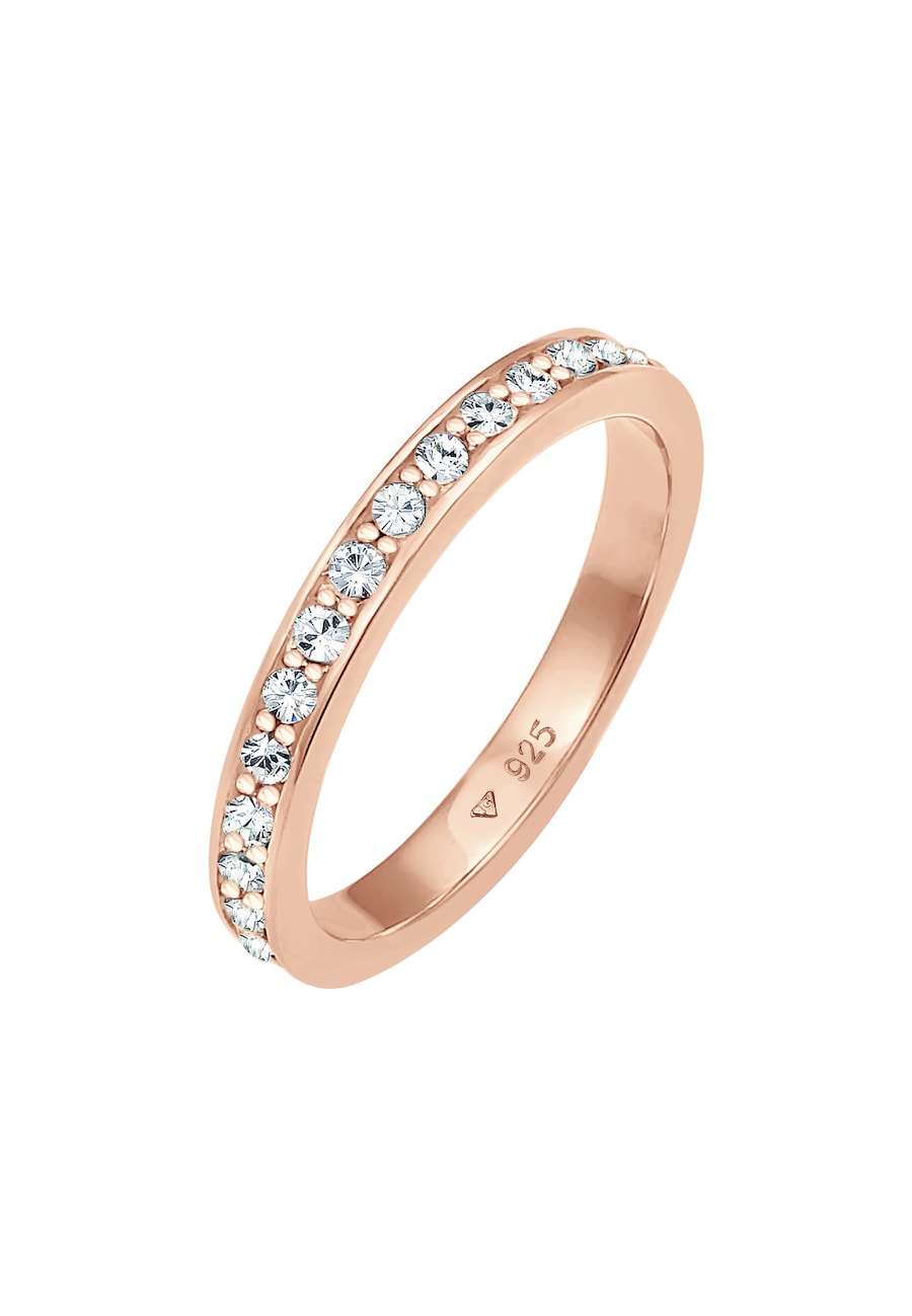 Elli Bandring Memoire Glas Kristalle 925 Silber vergoldet 62 Damen