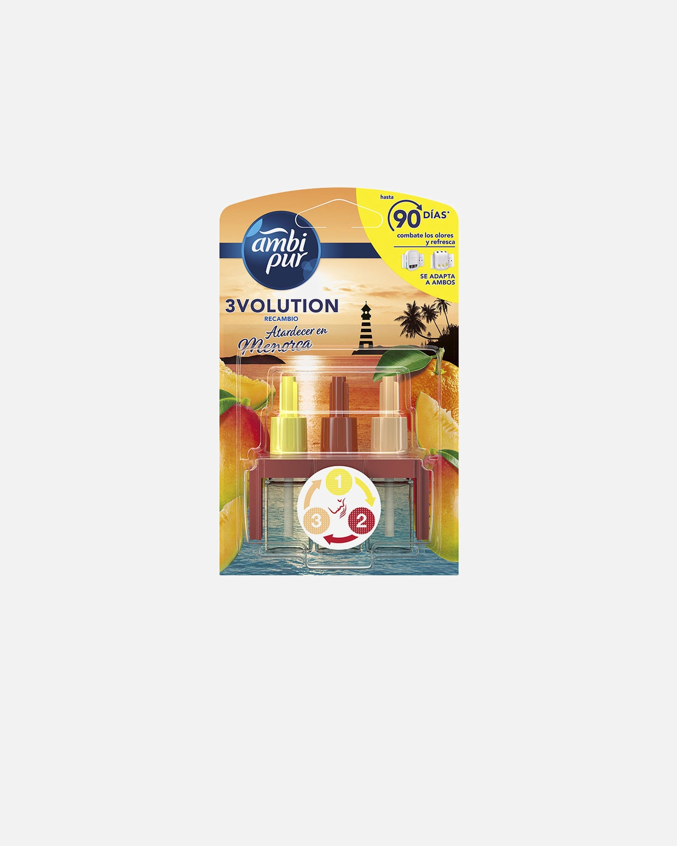 Raumduft für Unisex Ambi Pur 3VOLUTION Lufterfrischer-Nachfüllung #menorca 20 ml