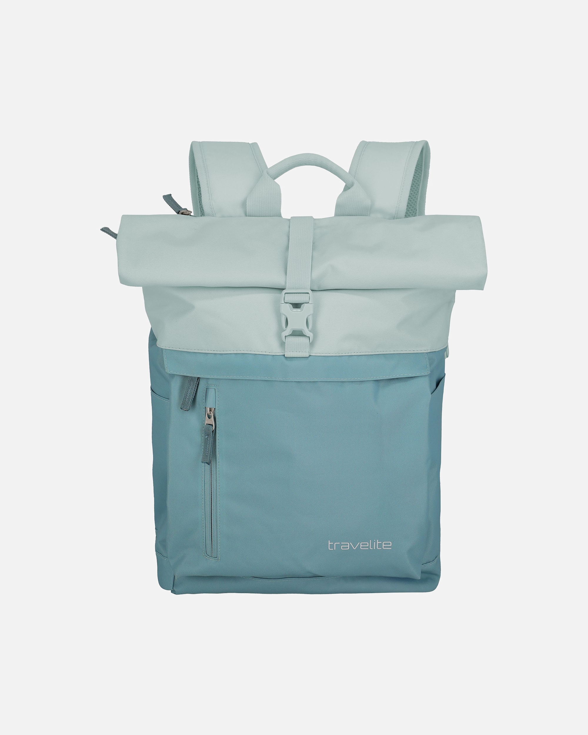Rucksack für Männlich Travelite Basics Rollup Rucksack 47 cm Laptopfach ice blue