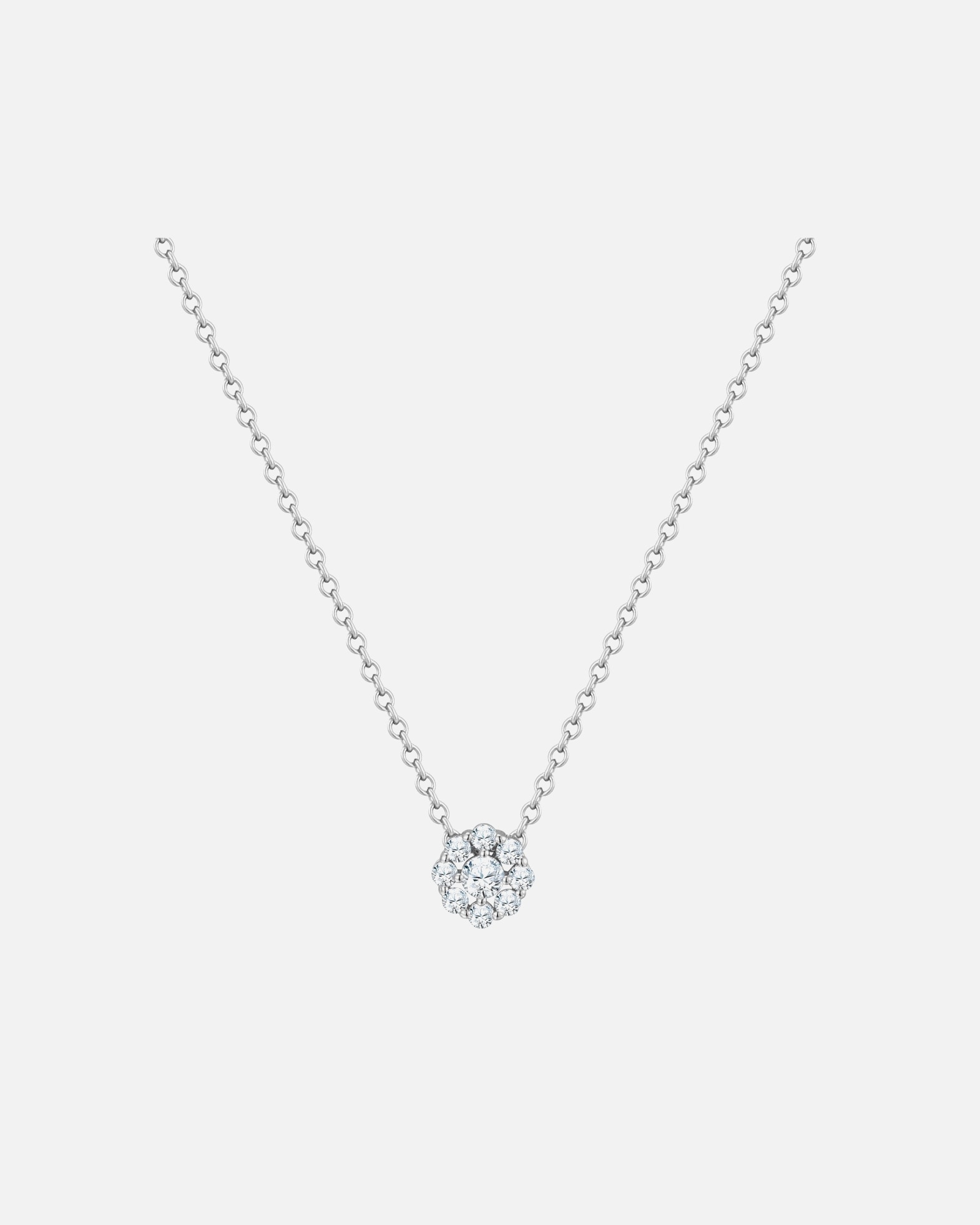 Halskette für Weiblich Glanzstücke München Kette mit Anhänger Sterling Silber Zirkonia weiß 40,0 cm Basiskette + 5,0 cm Verlängerung