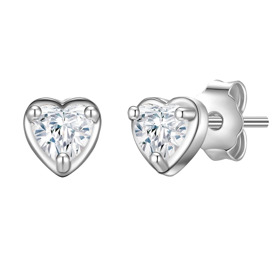 Glanzstücke München Ohrstecker Herz Sterling Silber Topas in 4,3 mm Damen