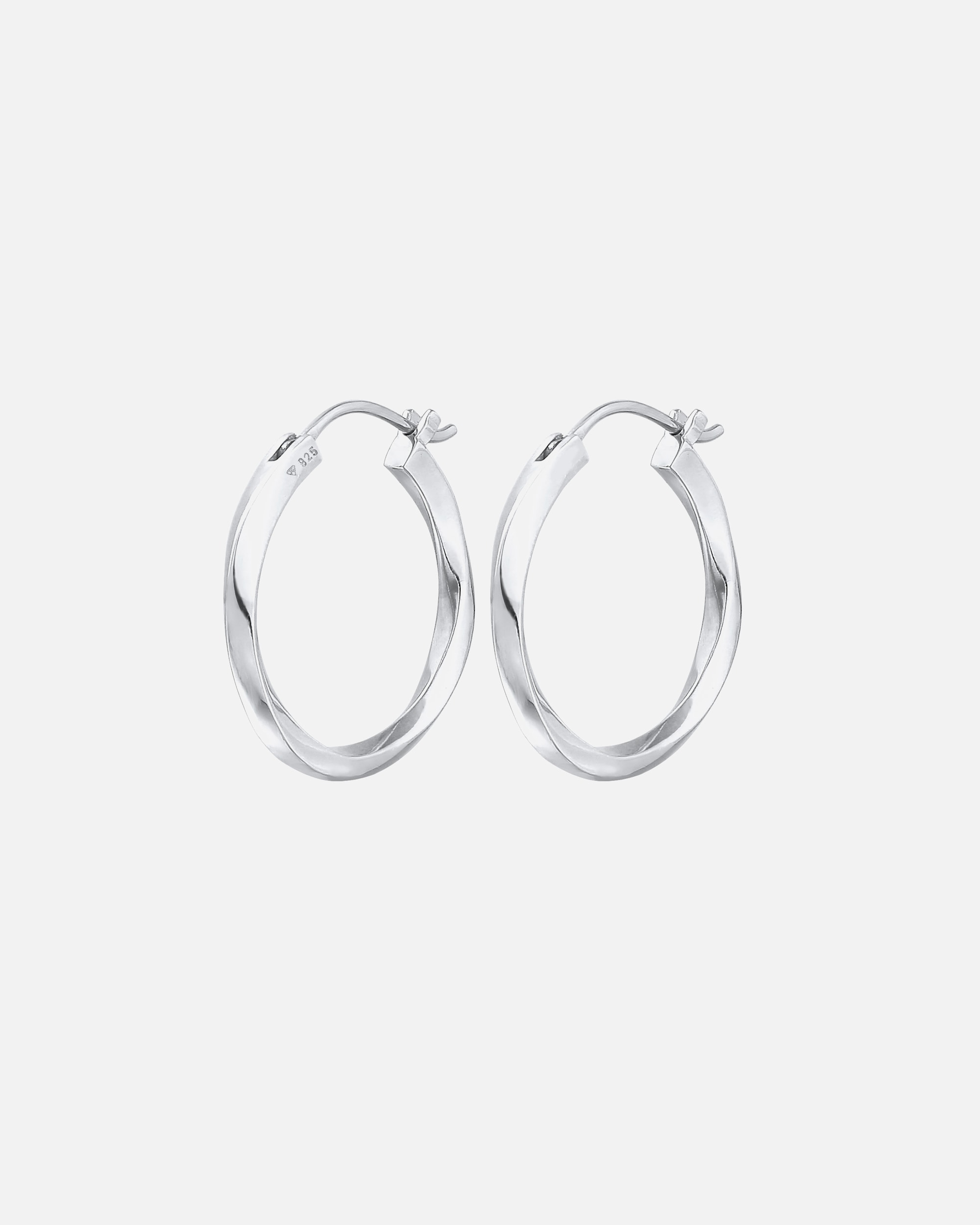 Creolen für Weiblich Elli PREMIUM Creolen Twisted Gedreht Trend 925 Silber silberfarben