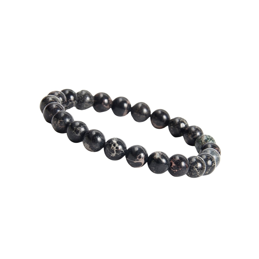 GOOD.designs Perlenarmband aus hochwertigen Natursteinen Schwarz Damen