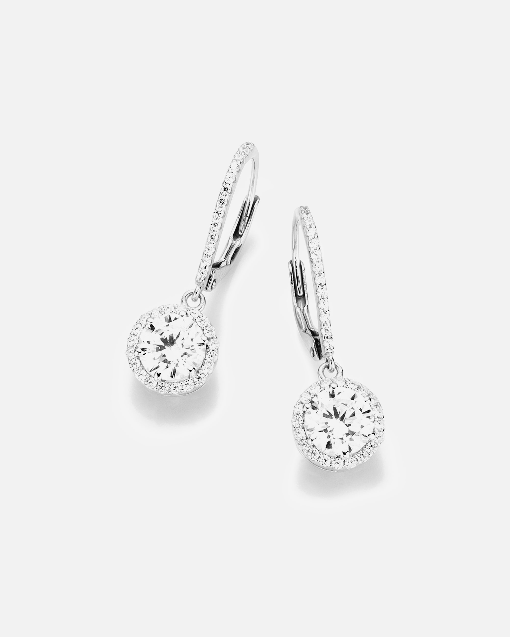 Ohrringe für Weiblich Smart Jewel Ohrhaken elegant mit Brisur, Silber 925 Onesize