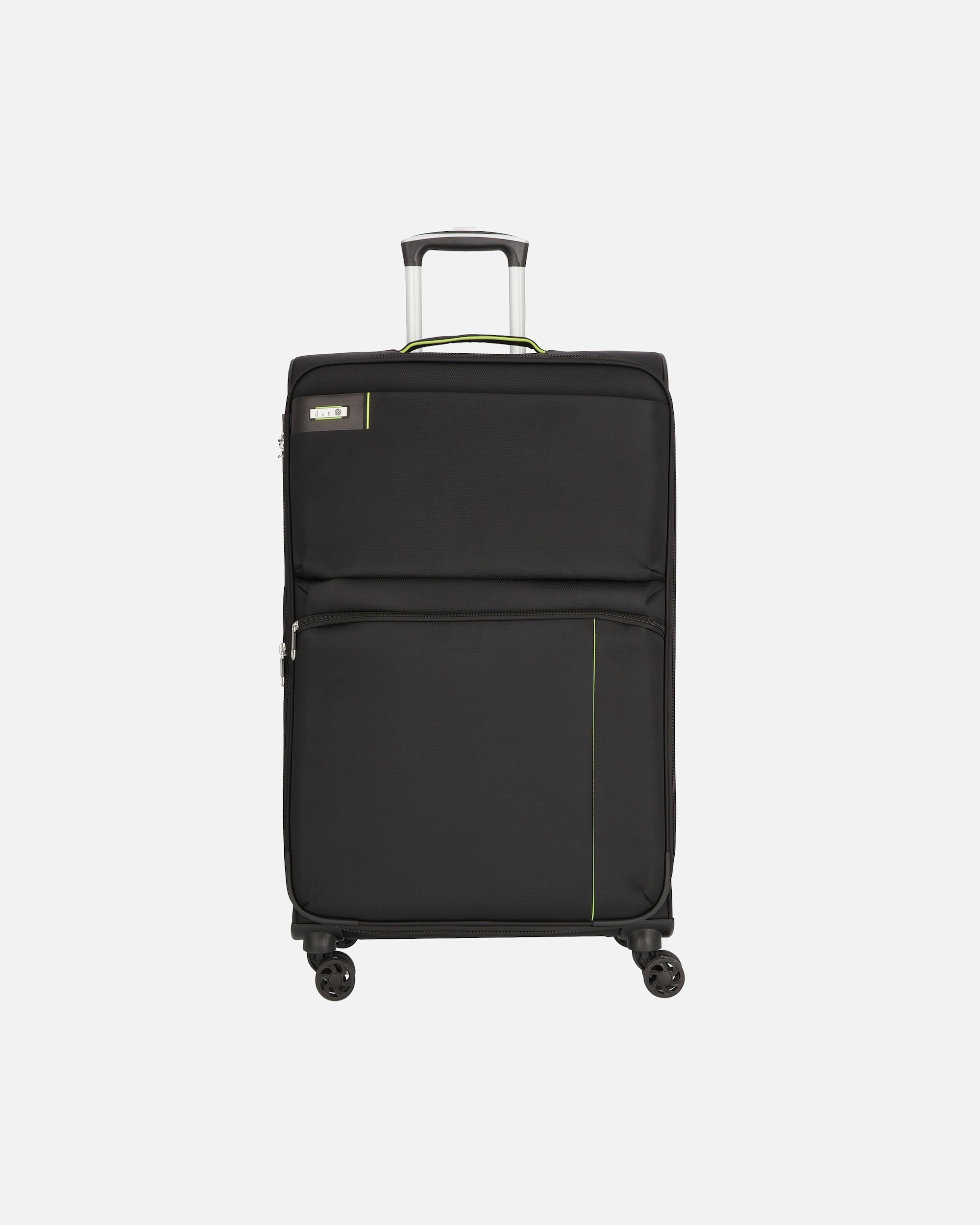 Trolley für Männlich d & n Travel Line 6704 4-Rollen Trolley 75 cm black green