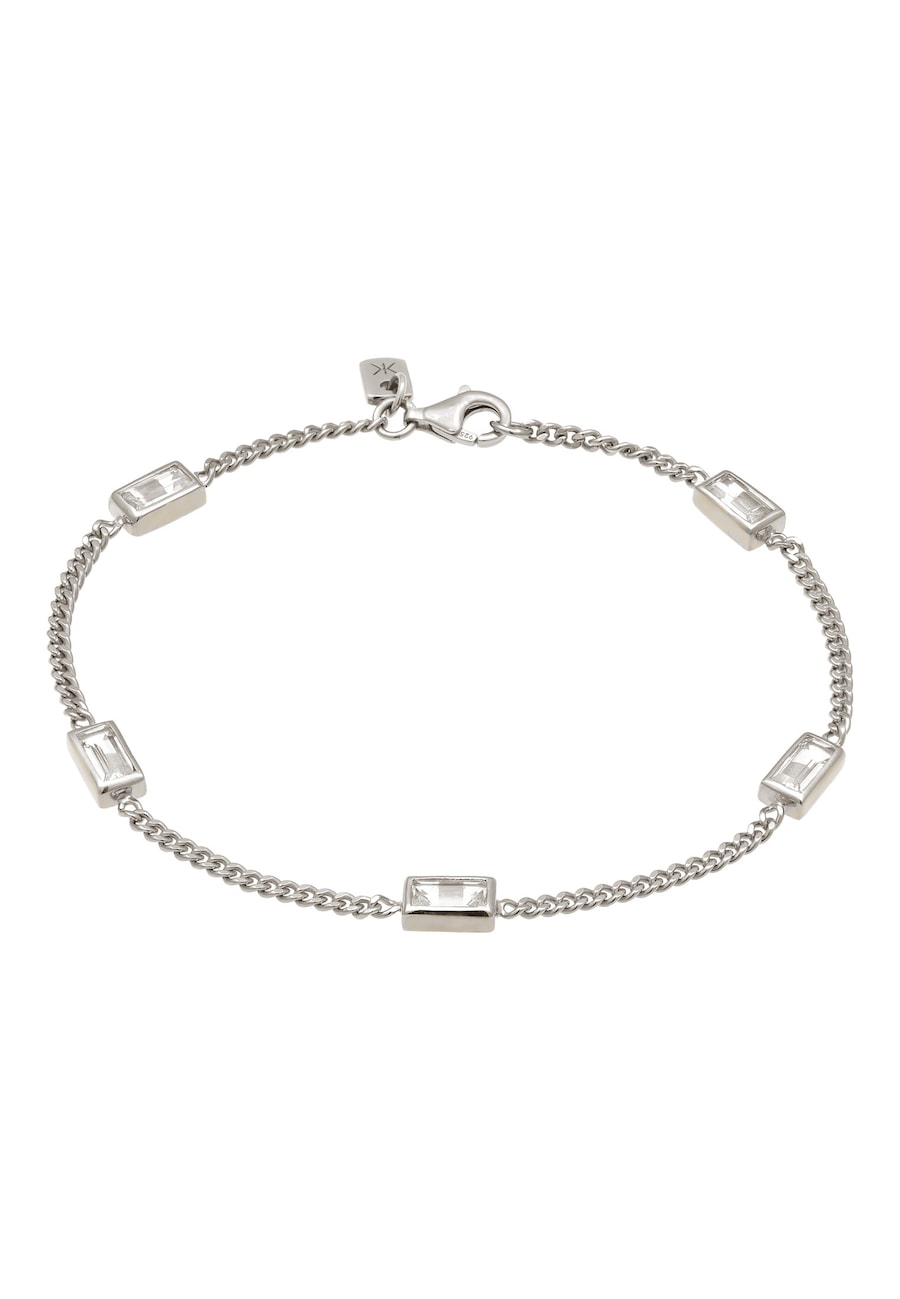 KUZZOI Rechteck Topas Weiß 925 Sterling Silber 19 Herren