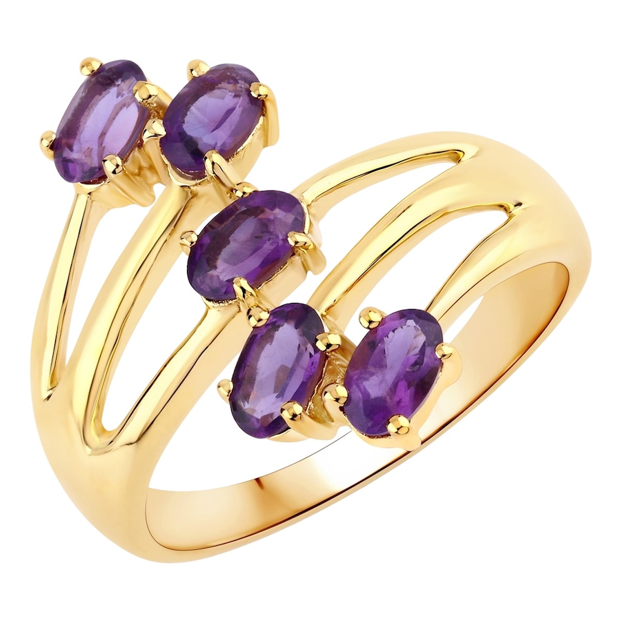 Rafaela Donata Ring Sterling Silber Amethyst in Gelbgold 56 Damen