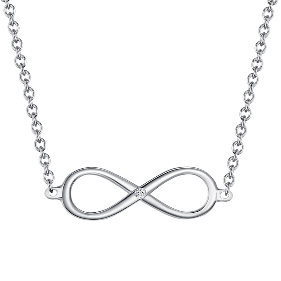 Lulu & Jane Diamant-Kette Infinity Sterling Silber Diamant in Silver Damen