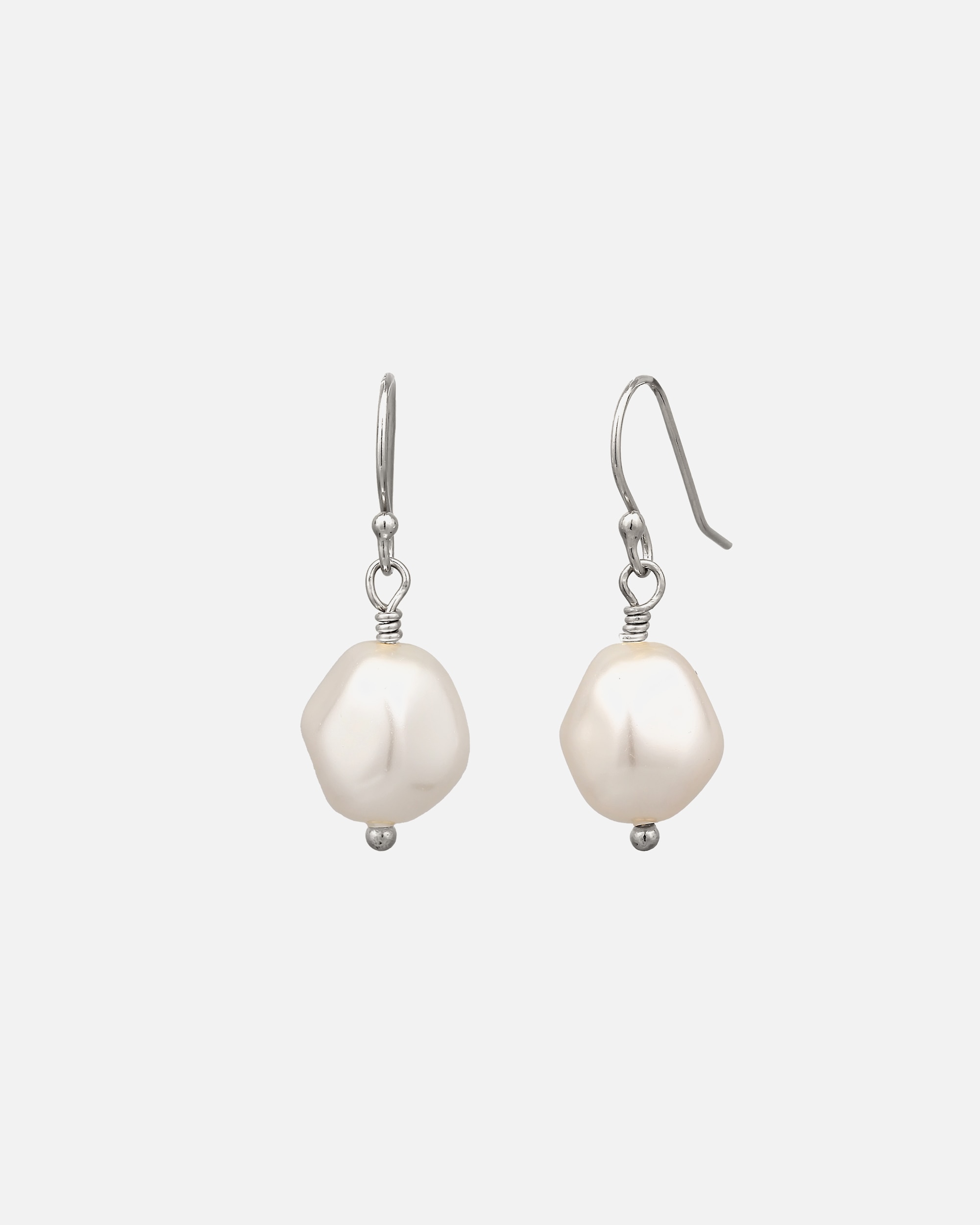 Ohrringe für Weiblich Elli Ohrhänger Synthetische Perle Weiß 925 Sterling Silber silberfarben