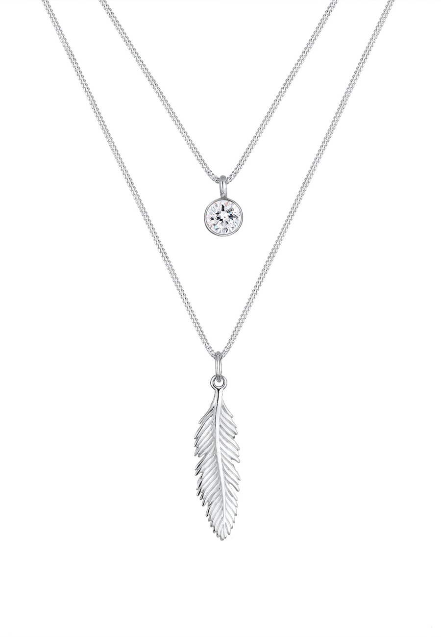 Elli Feder Boho 925 Silber, mit Kristallen von Swarovski 45 Damen