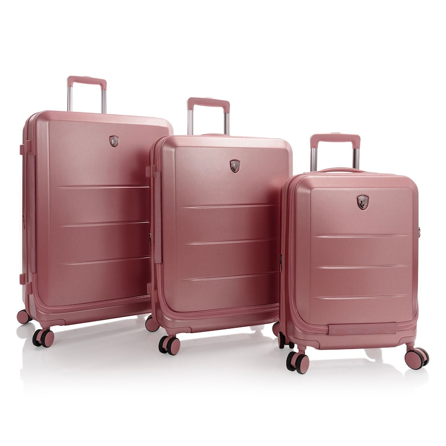 Heys EZ Fashion 4 Rollen Kofferset 3-teilig mit Dehnfalte Silber Herren