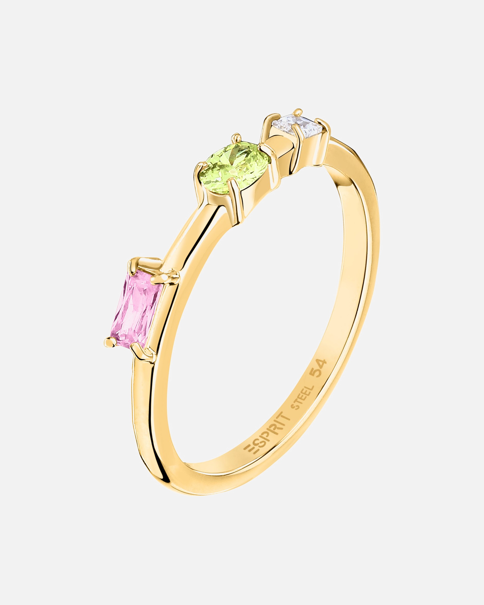 Ring für Weiblich Esprit Damenring Edelstahl, Farbstein 52