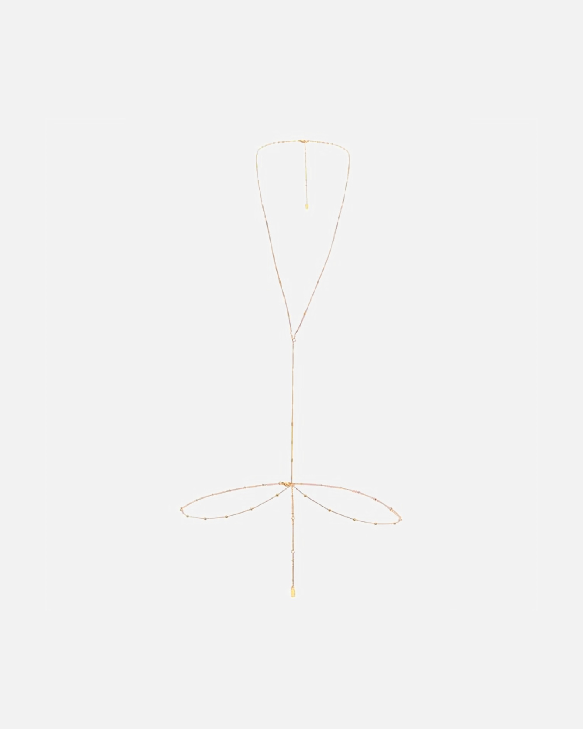 Kette für Weiblich Hey Happiness Default Brand Line Starburst- und Satelliten-Körperkette aus Edelstahl Rosegold