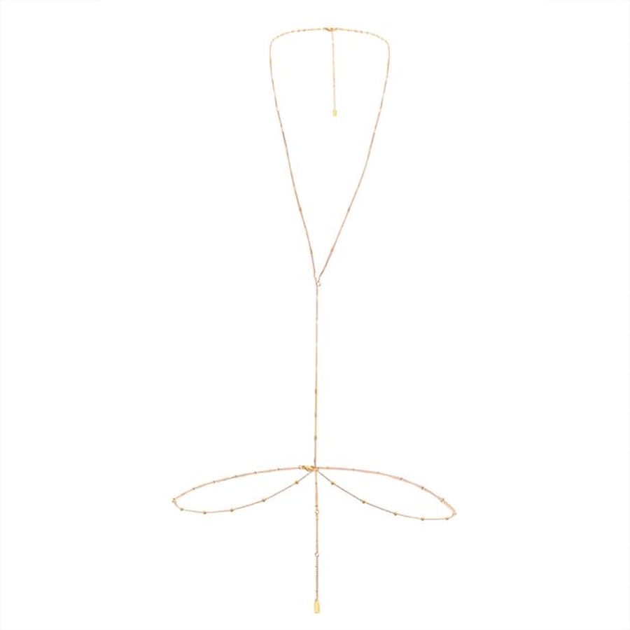 Hey Happiness Starburst- und Satelliten-Körperkette aus Edelstahl Rosegold Nude Damen