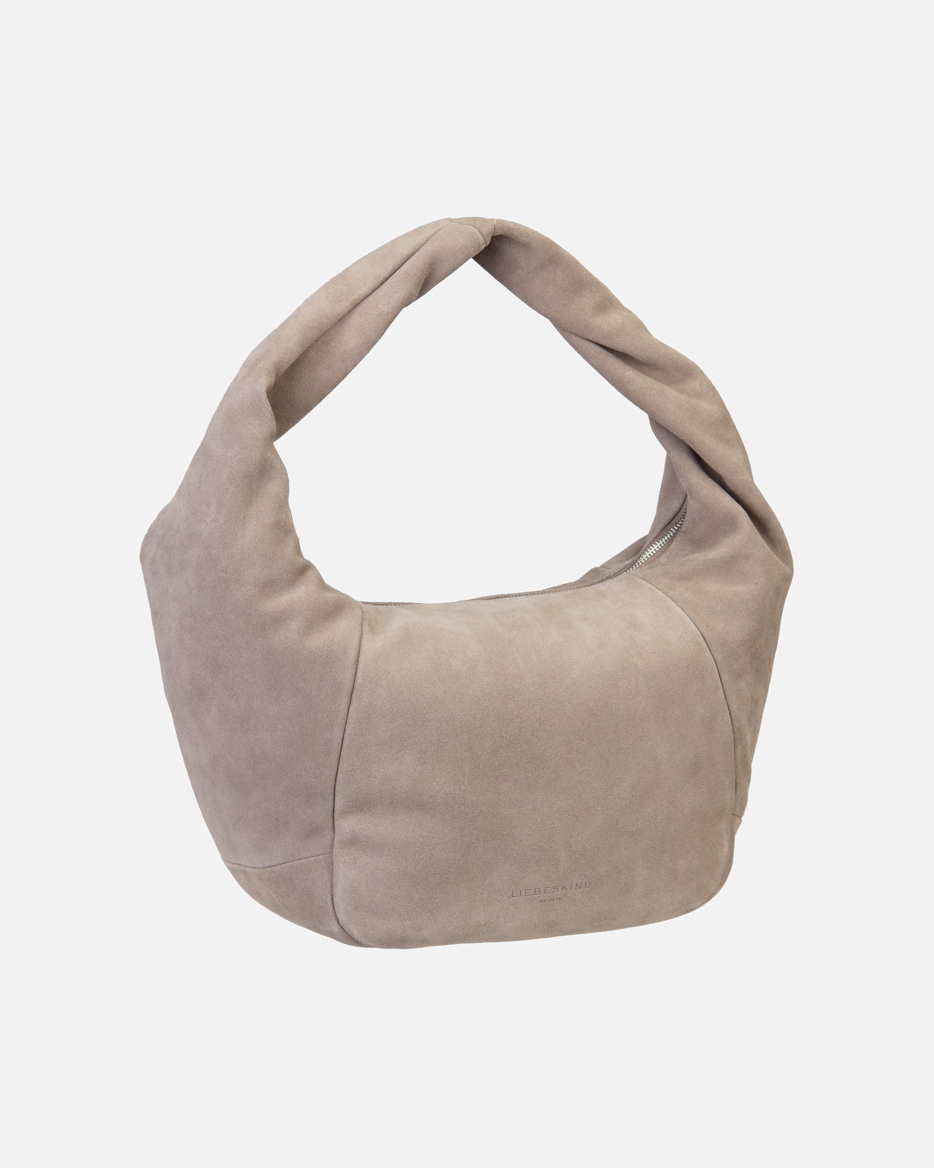 Handtasche für Weiblich Liebeskind Handtasche Farrah II Hobo M Hydro Suede Neutral Grey