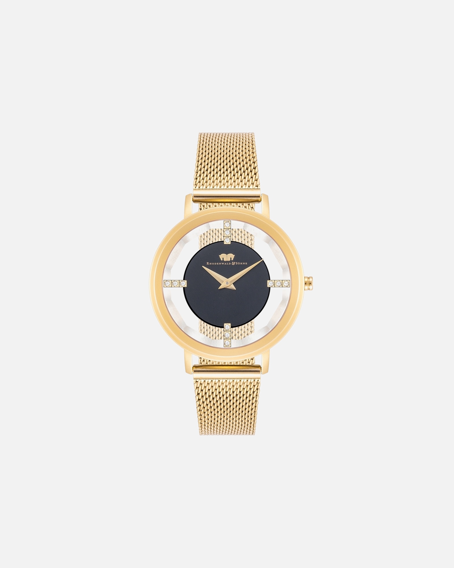 Uhr für Weiblich Rhodenwald & Söhne Armband-Uhr Lucrezia aus Edelstahl in silber Gold