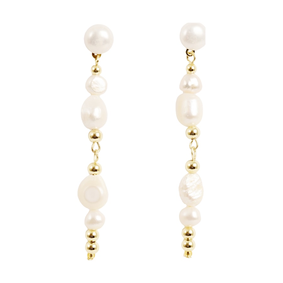 A&C Oslo – Nordic Design Jewellery Ohrringe 'Tone Damli Pearls' weiß Hellbraun Damen