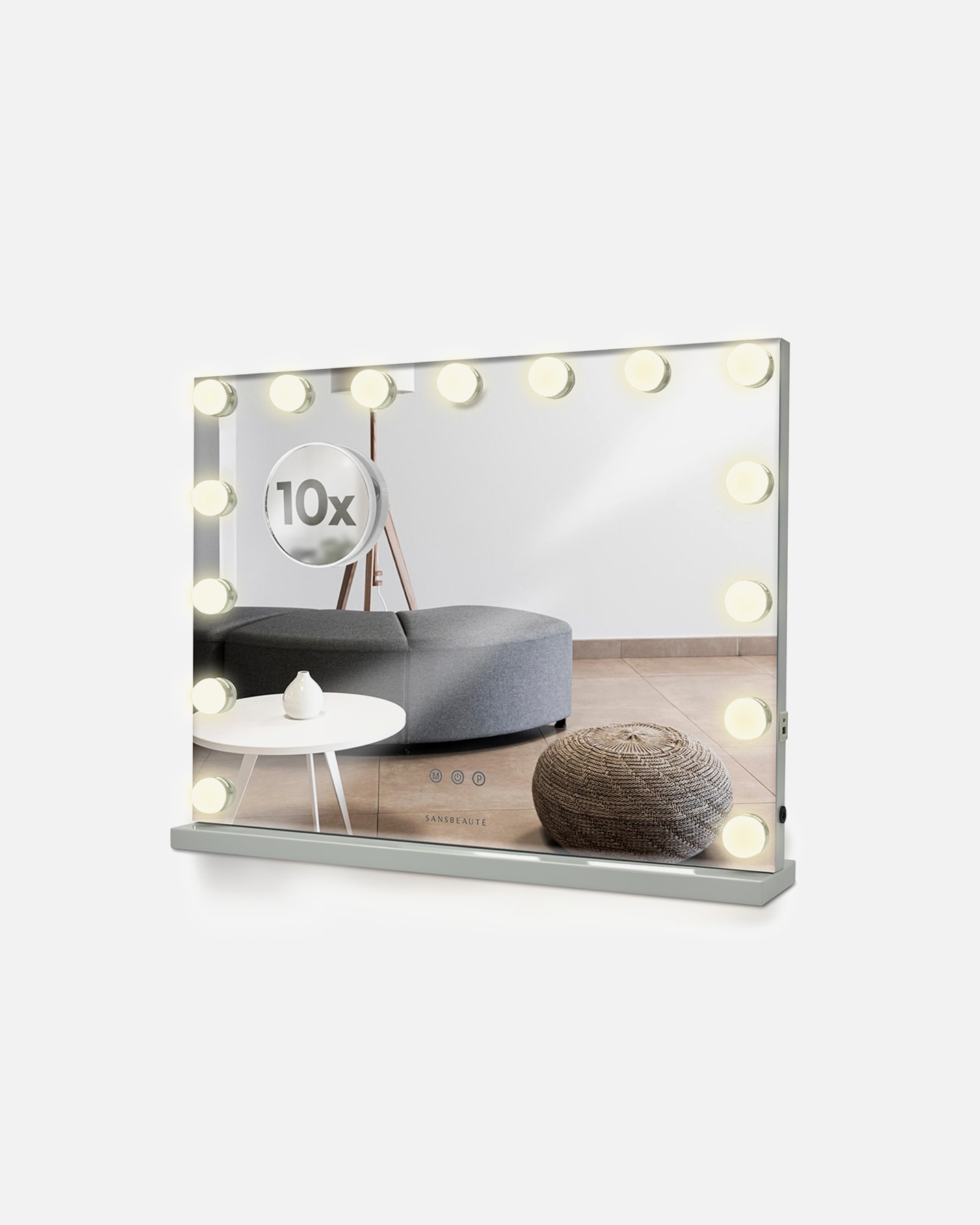 LED-Spiegel für Unisex Sansbeaute Default Brand Line Hollywood-Spiegel 58 x 43 cm mit Beleuchtung Ohne Bluetooth