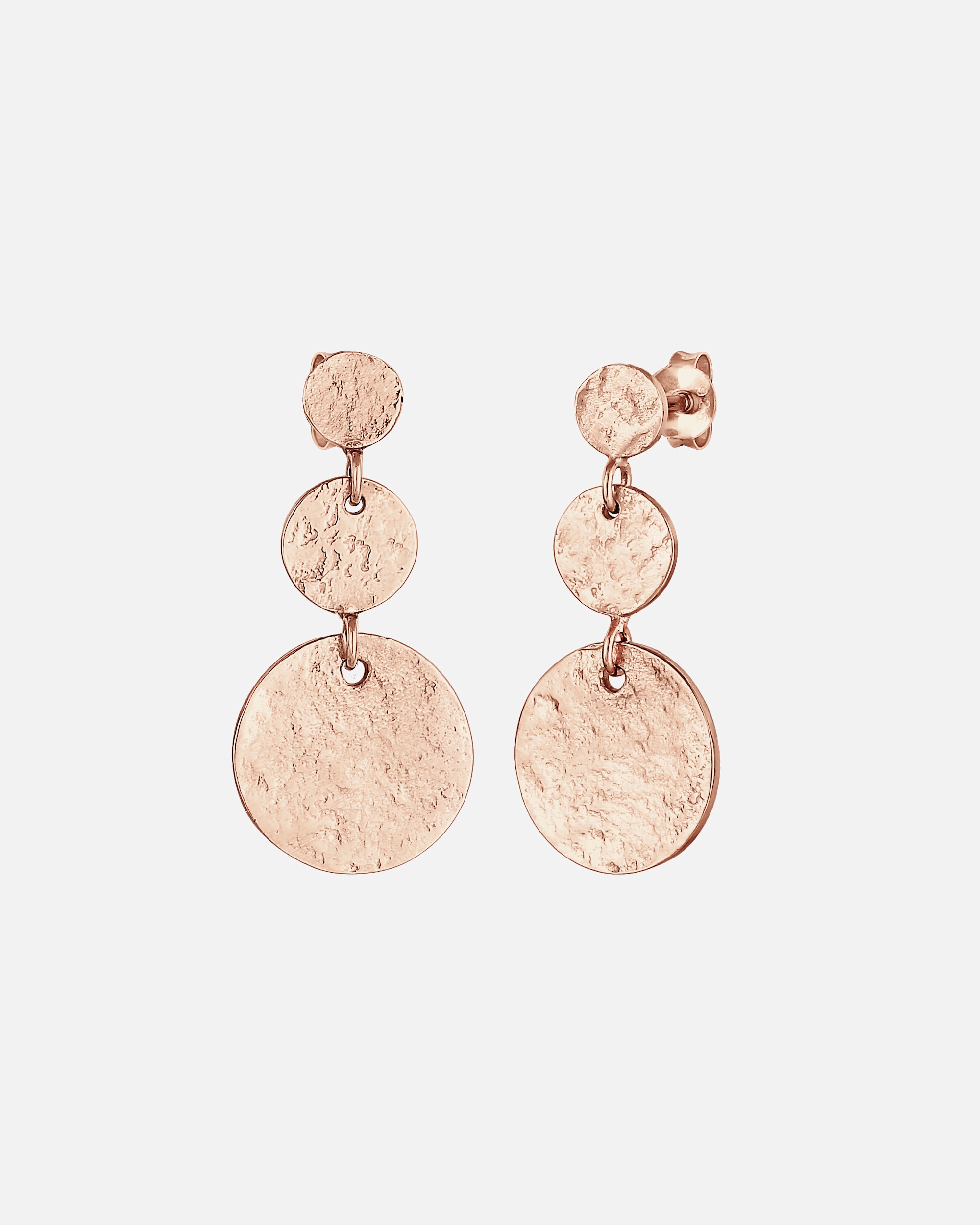 Ohrringe für Weiblich Elli Ohrhänger Plättchen Vintage Antique 925 Silber rosefarben