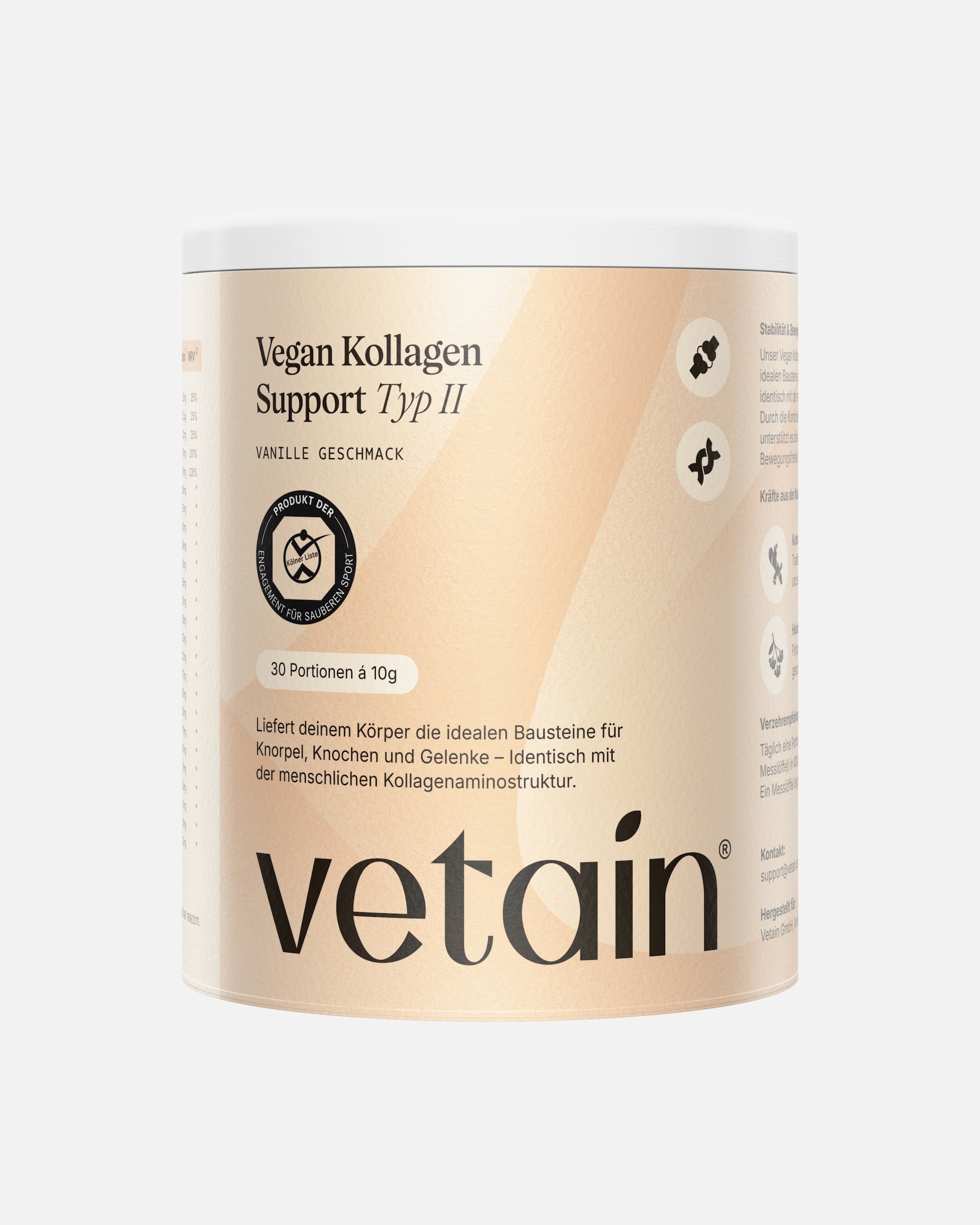 Kollagen für Weiblich Vetain Default Brand Line Vegan Kollagen Pulver Typ 2 Vanille
